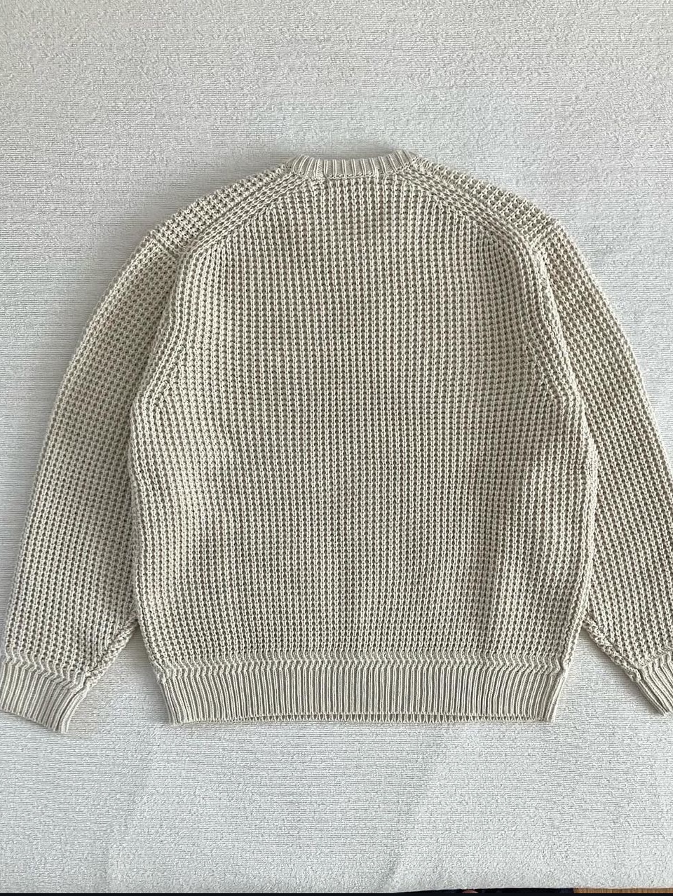 Supreme Waffle Small Box Sweater  White - 24FW 착용 스타일 - 8