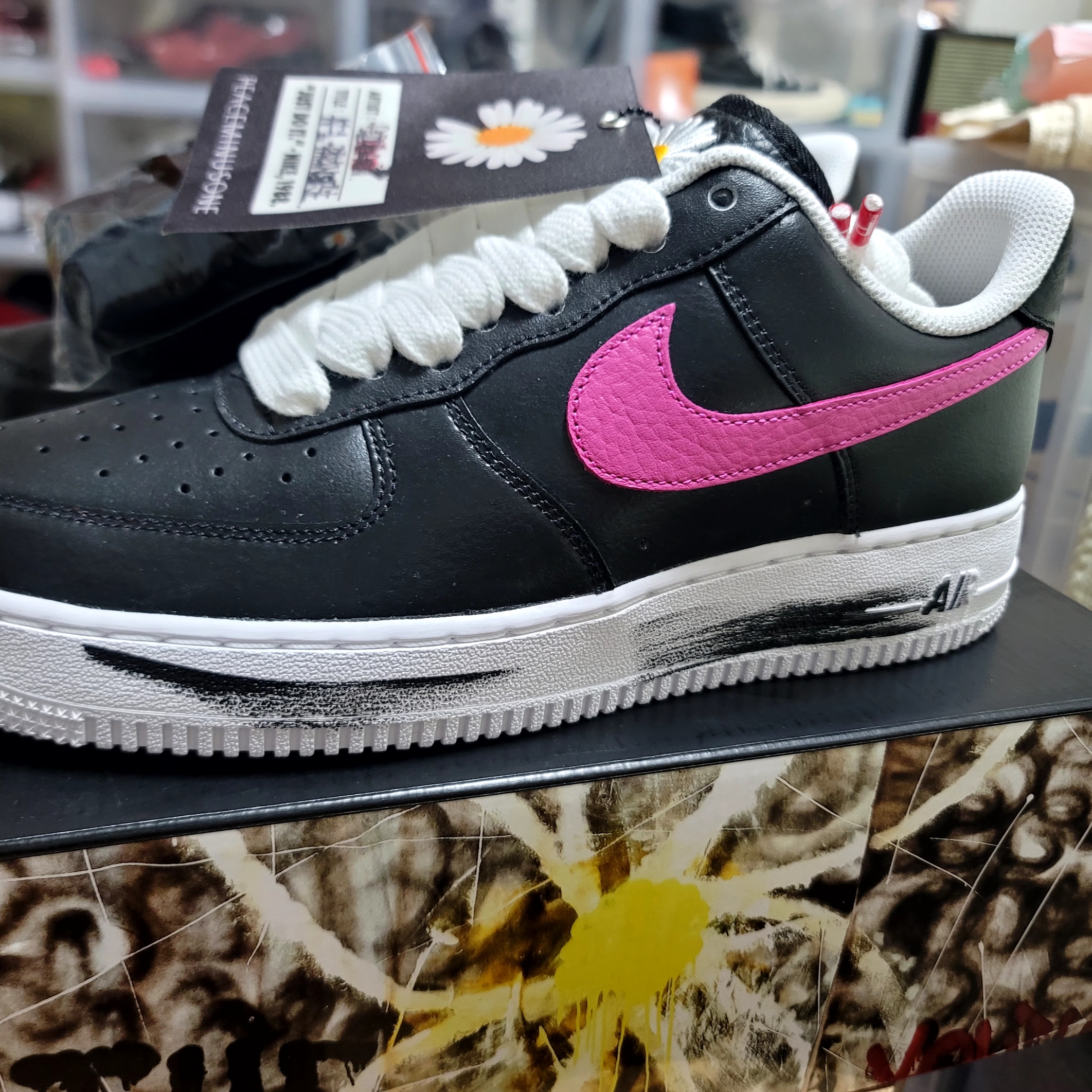 Nike x Peaceminusone Air Force 1 Low Para-Noise 3.0 Black and Multicolor 착용 스타일 - 7