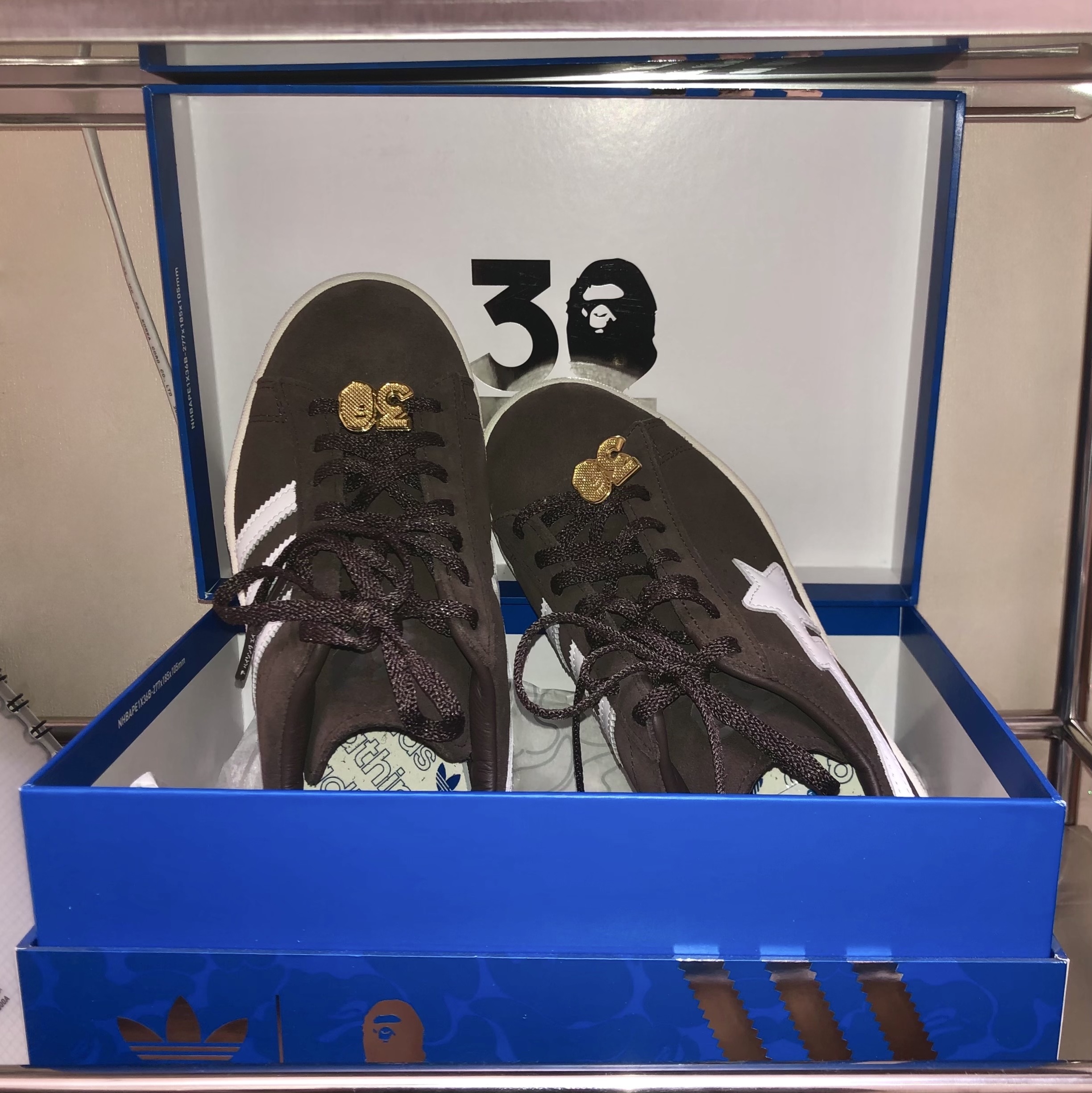 Adidas x BAPE Campus 80s Brown 착용 스타일