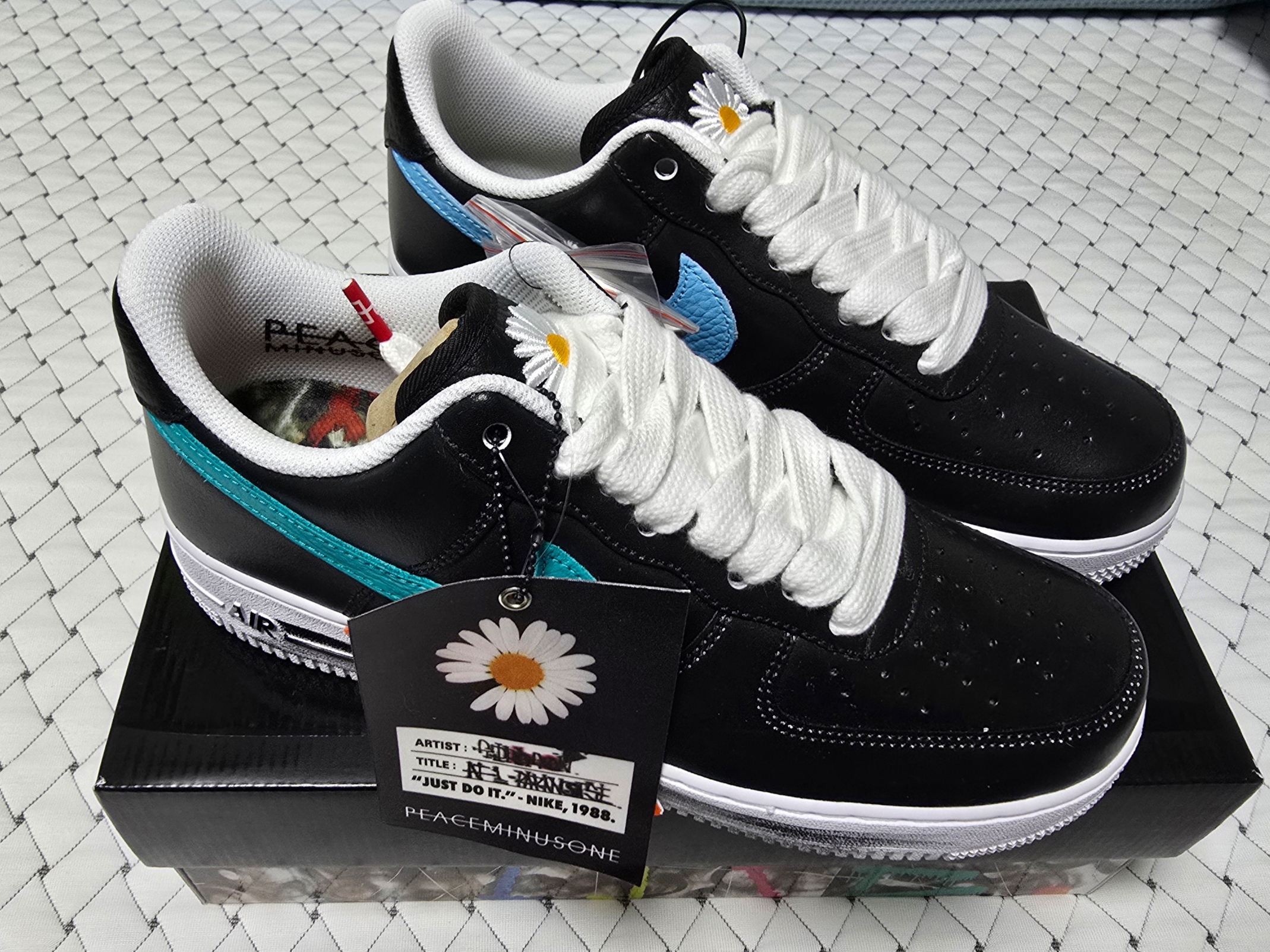 Nike x Peaceminusone Air Force 1 Low Para-Noise 3.0 Black and Multicolor 착용 스타일 - 2