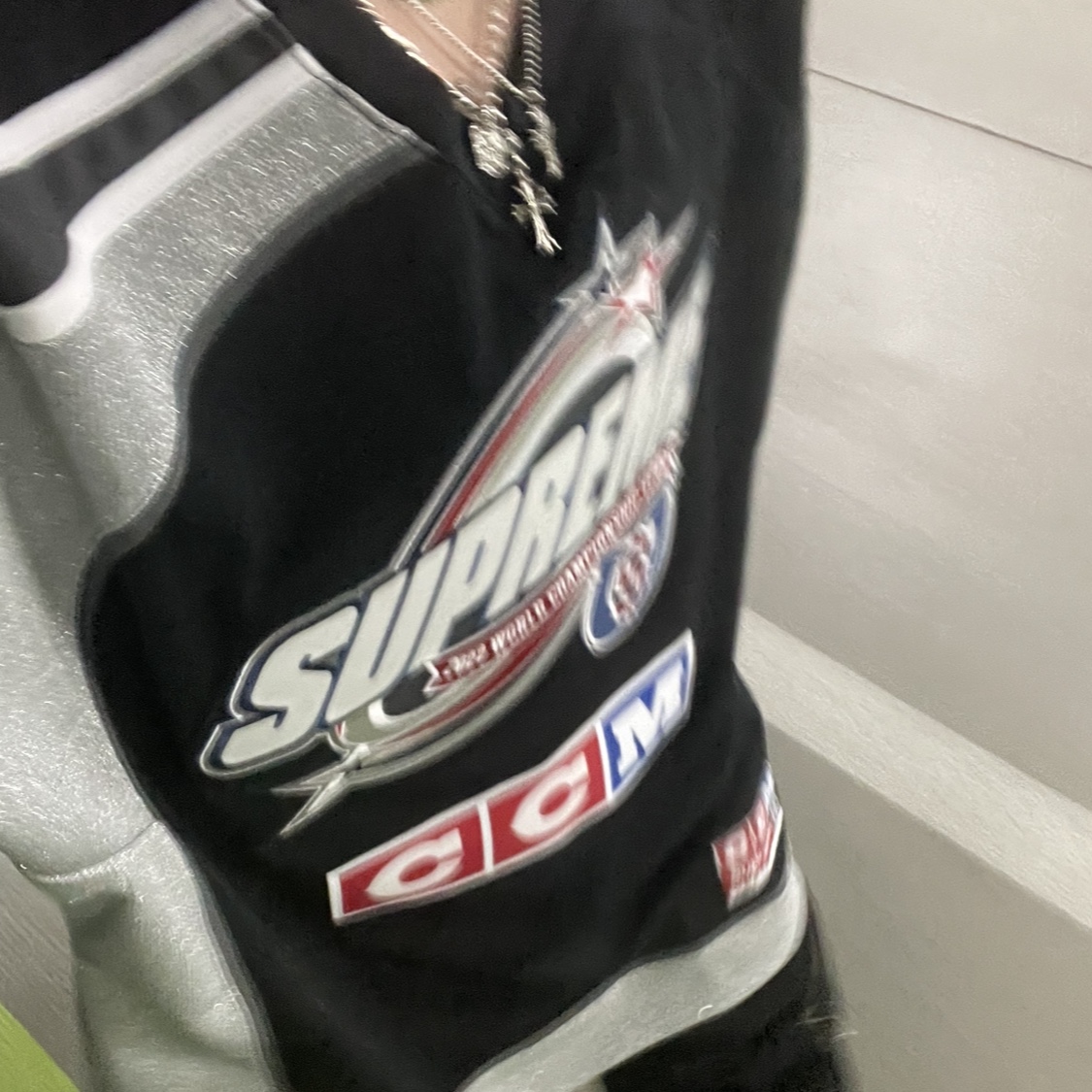Supreme x CCM All Stars Hockey Jersey Black - 22FW, Balenciaga Cargo Sneakers White Grey 착용 스타일