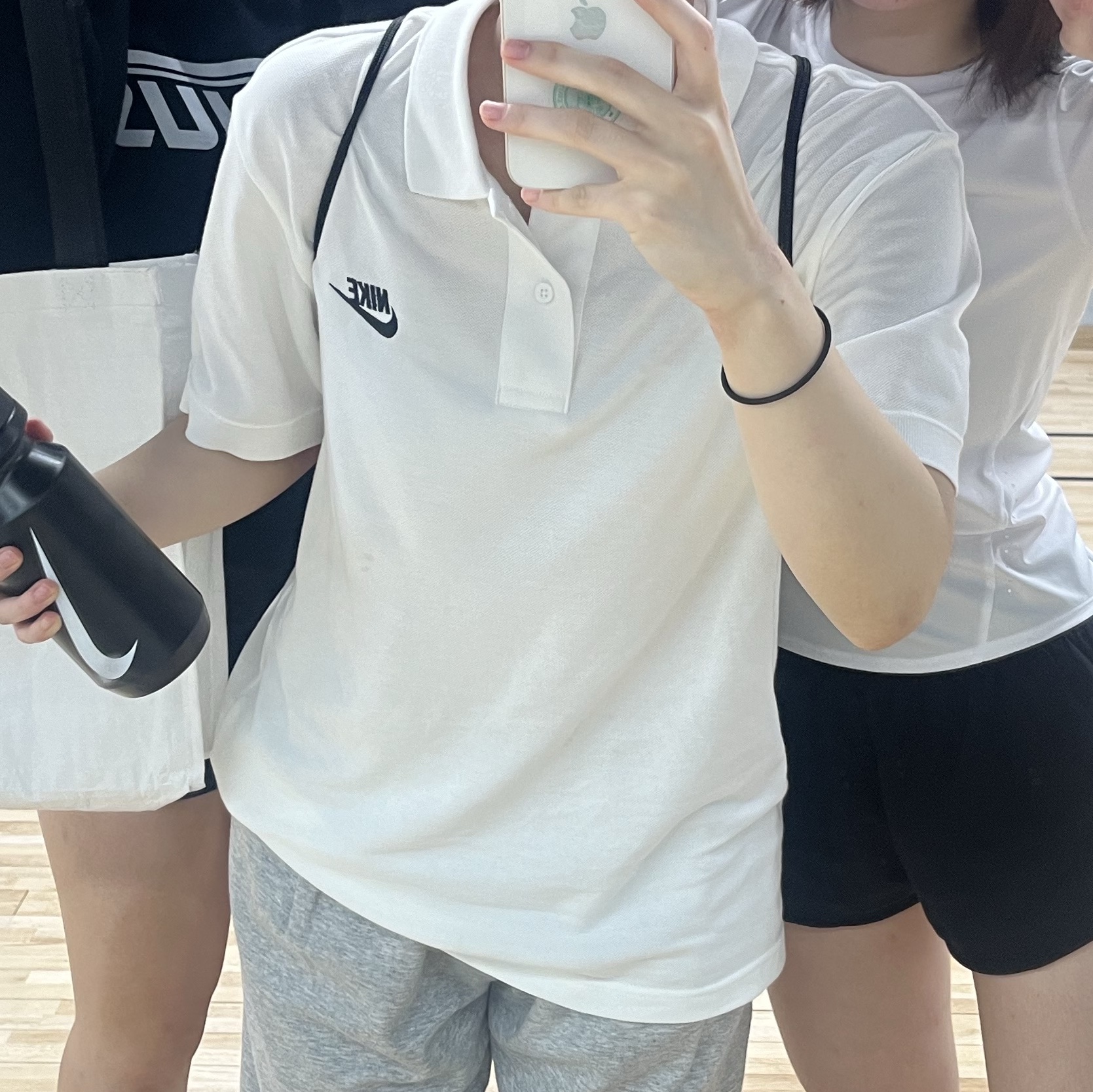 Nike NSW Polo White - Asia 착용 스타일