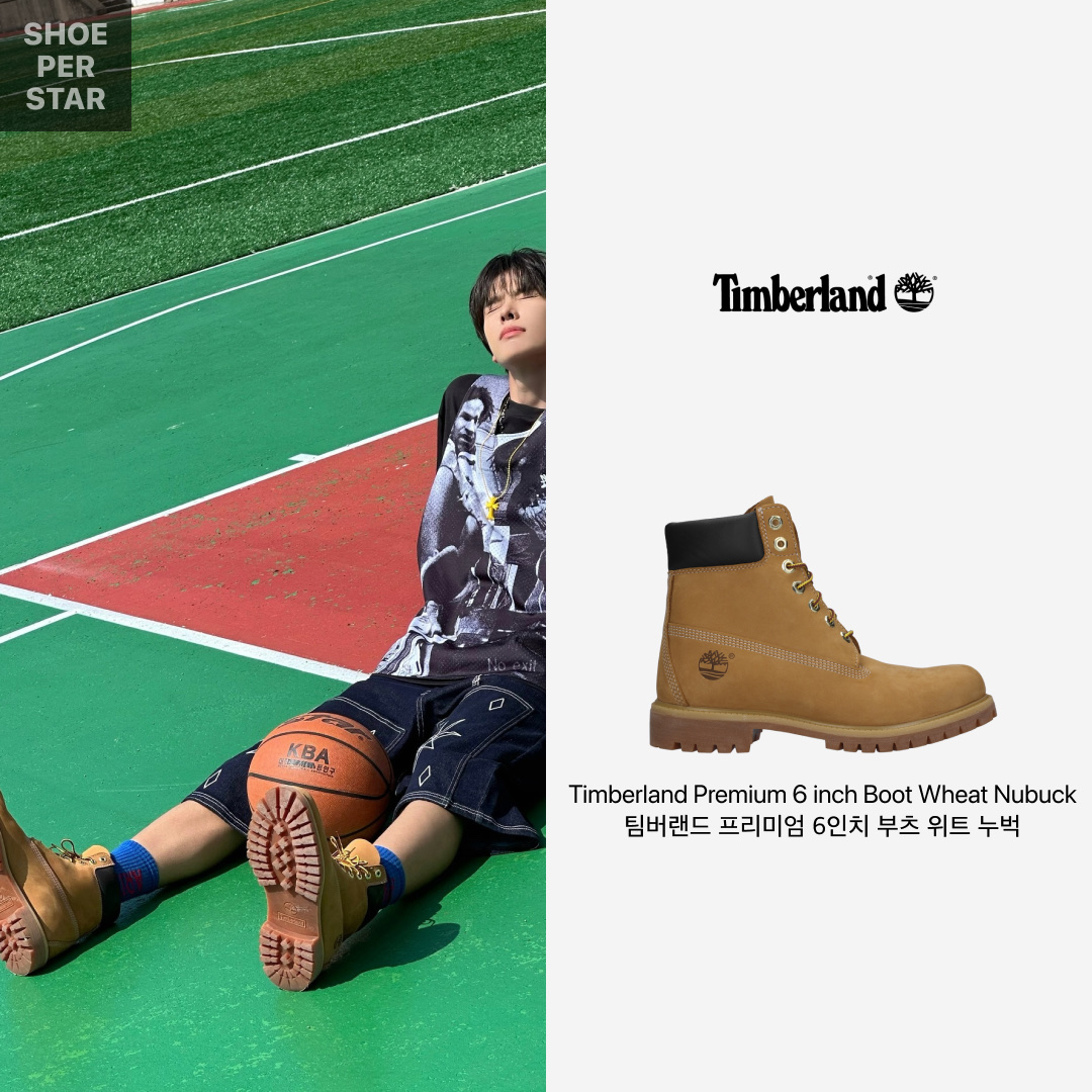 Timberland Premium 6 inch Waterproof Boot Wheat Nubuck - Wide 착용 스타일 - 1