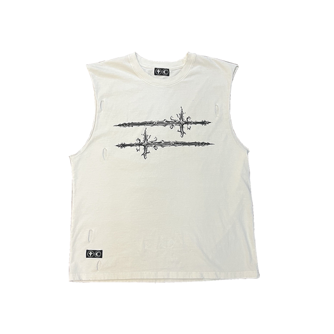 Thug Club Cross T Sleeveless White 상세 이미지 1