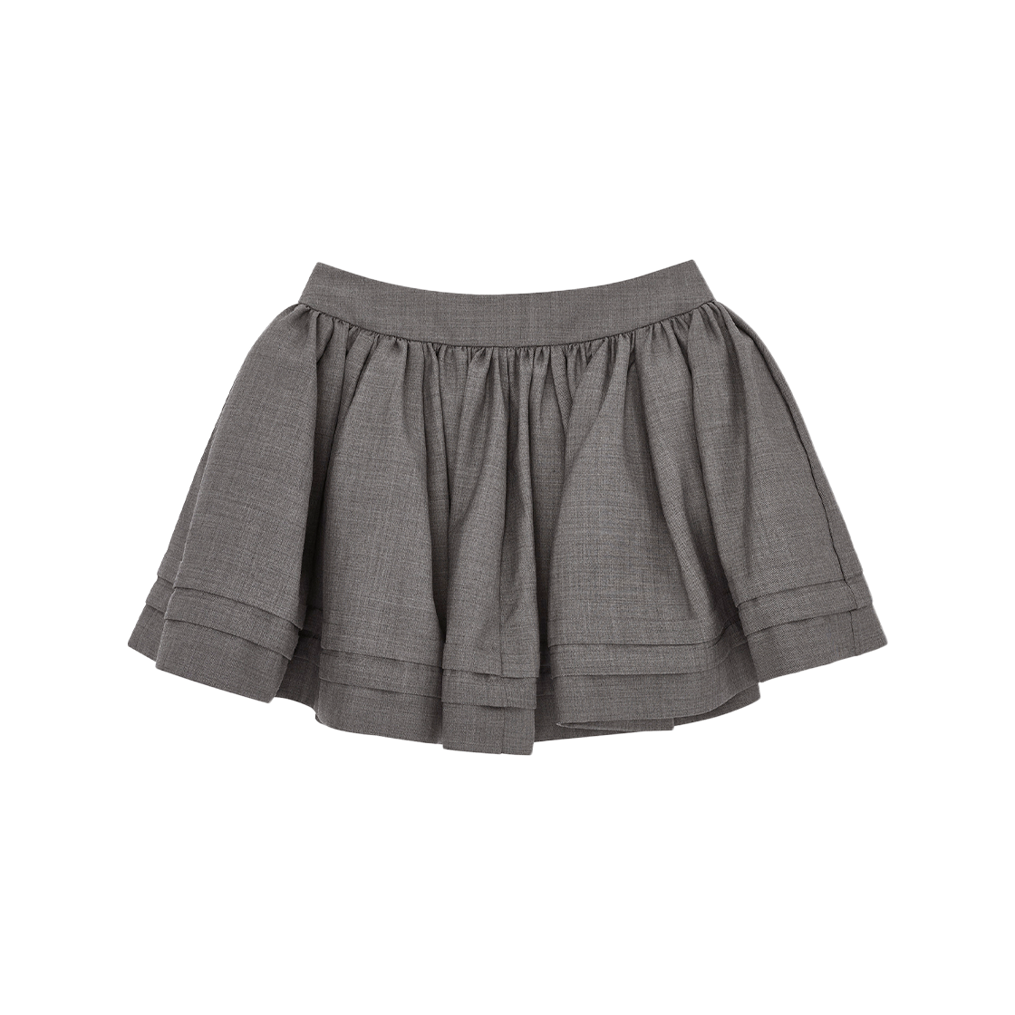 KW4DSKSSH13GY Shushu/Tong Women Tuck-Edge Short Skirt Grey - 24FW