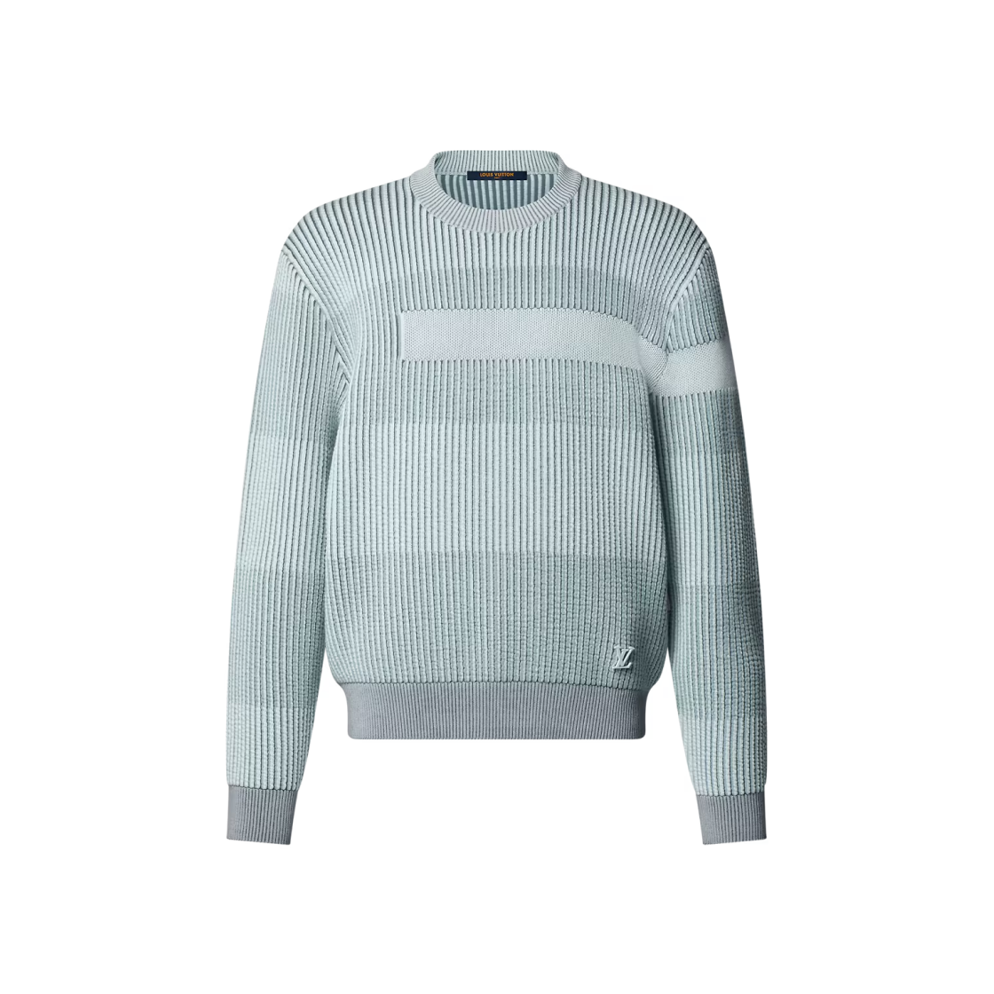 Louis Vuitton x Park Seo-Bo Jacquard Cotton Crewneck Light Blue 상세 이미지 1