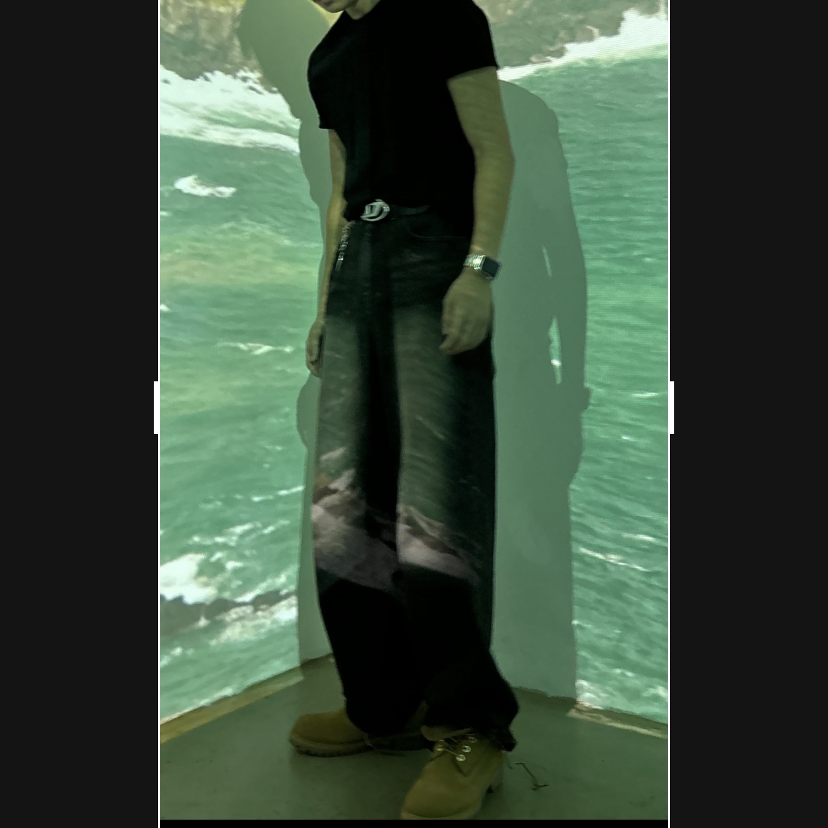 Timberland Premium 6 inch Waterproof Boot Wheat Nubuck - Wide, Diesel B-1DR Leather Belt with D Buckle Black 착용 스타일