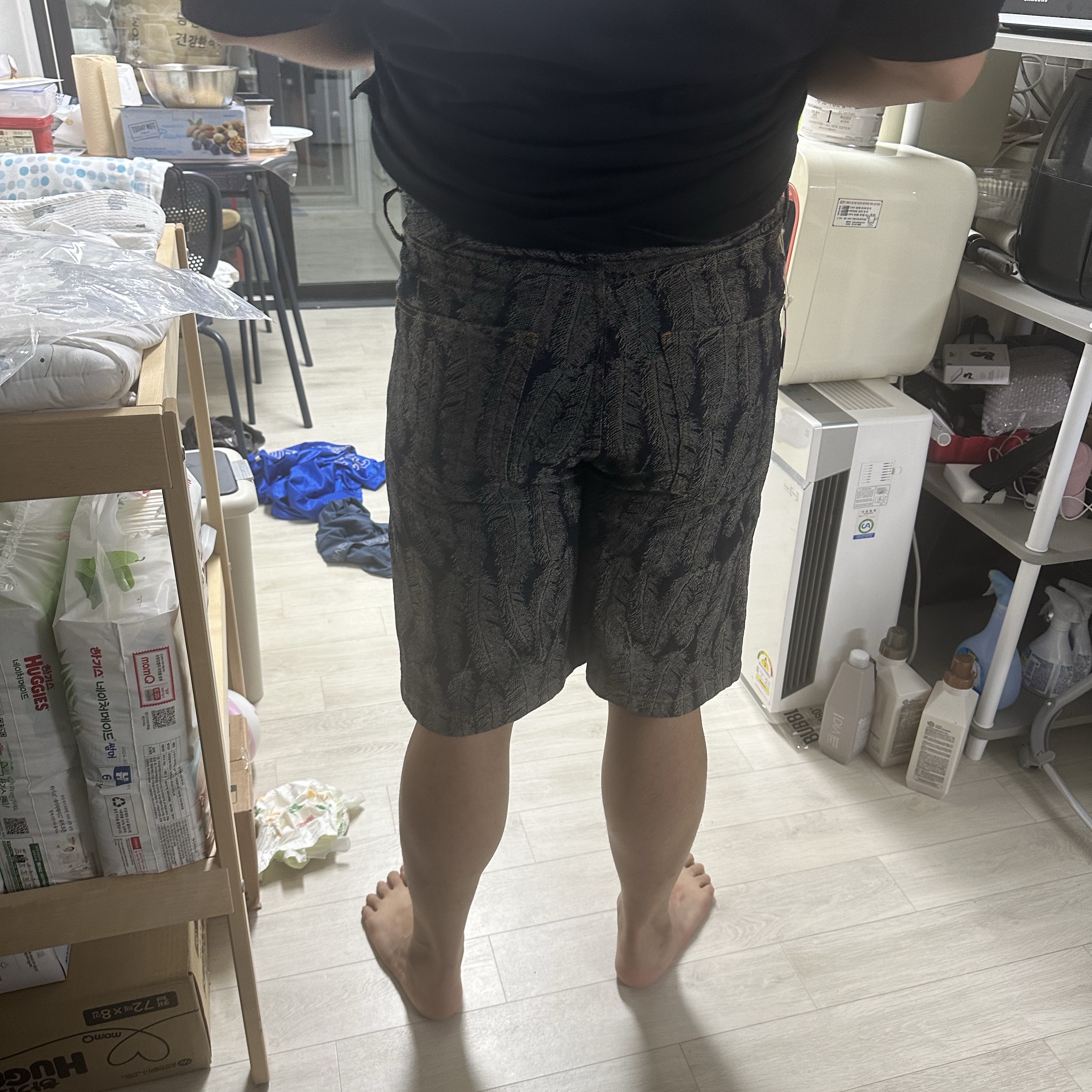 Kapital 12 oz. Magpie Denim 5P Shorts Dark Indigo 착용 스타일 - 2