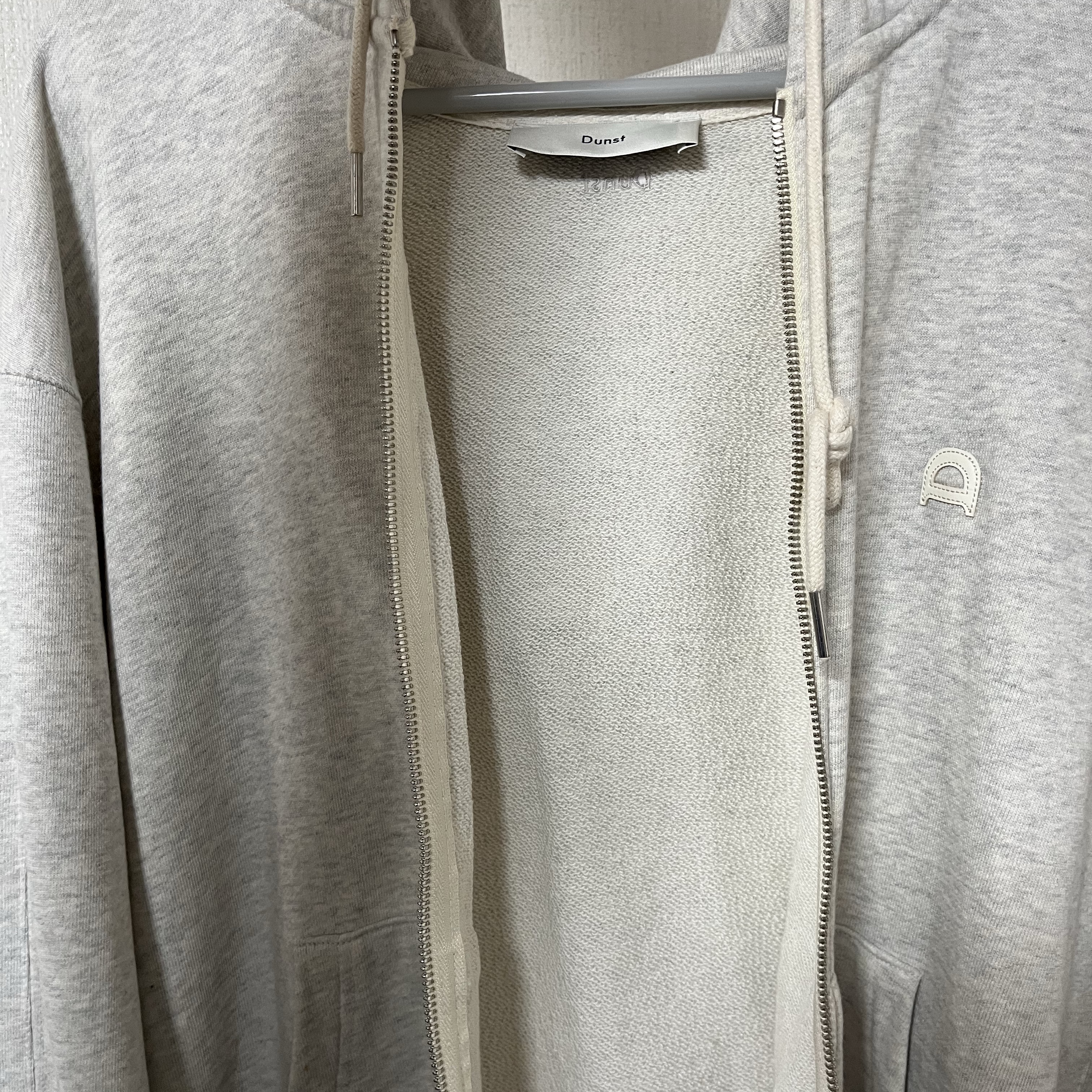 Dunst Neoprene Zip-Up Hoodie Light Melange Grey 착용 스타일 - 1