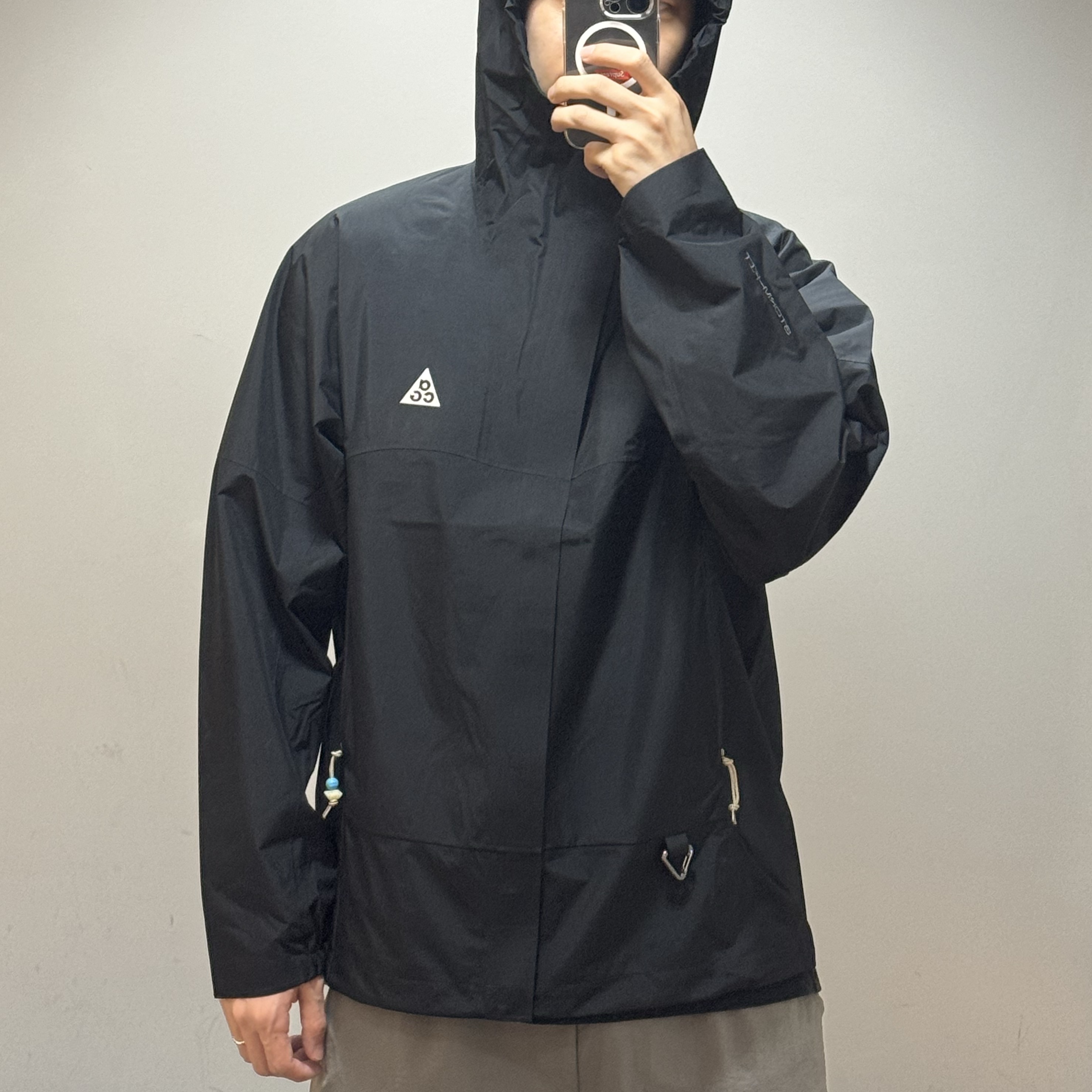 Nike ACG Storm-Fit ADV Cascade Rains Full Zip Jacket Black - Asia 착용 스타일