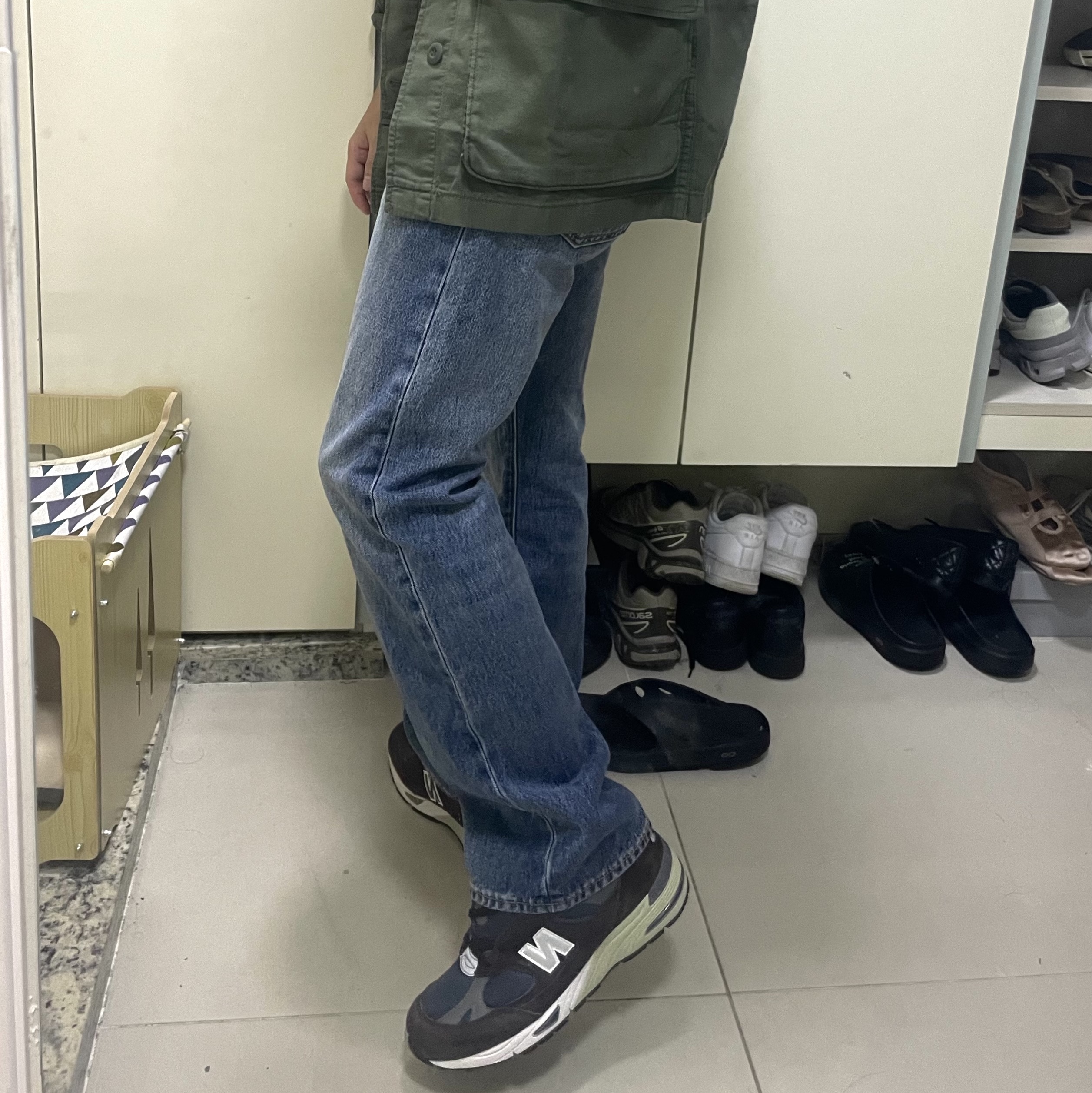 New Balance 991 Made in UK Brown 착용 스타일