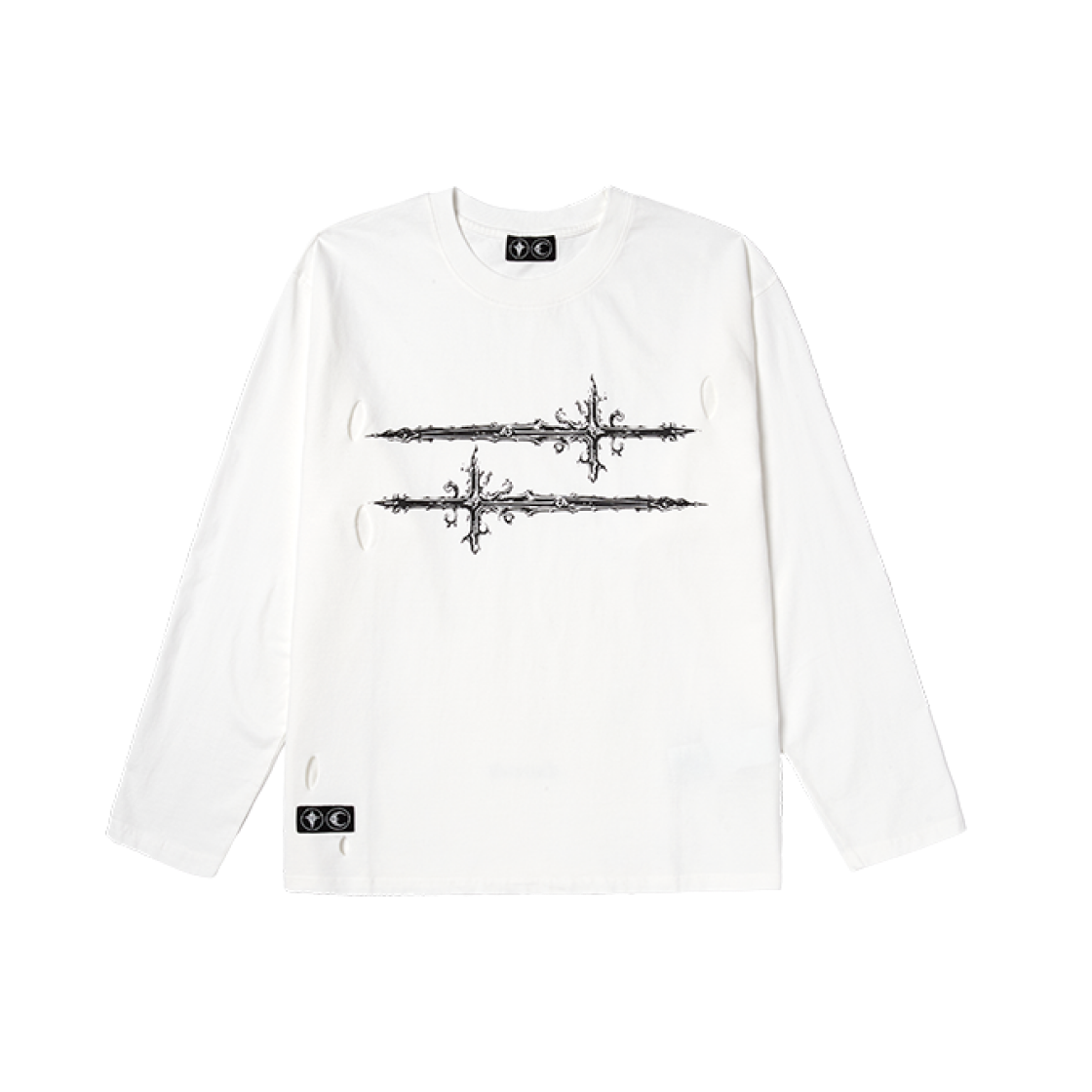 【THUG CLUB】関税込☆Cross T Long Sleeve ホワイト 떠그 클럽 크로스 T 롱슬리브 화이트 | Thug Club | KREAM