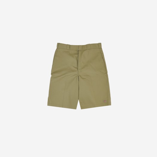 Dickies Loose Fit 13 Inch Flat Front Work Shorts Khaki