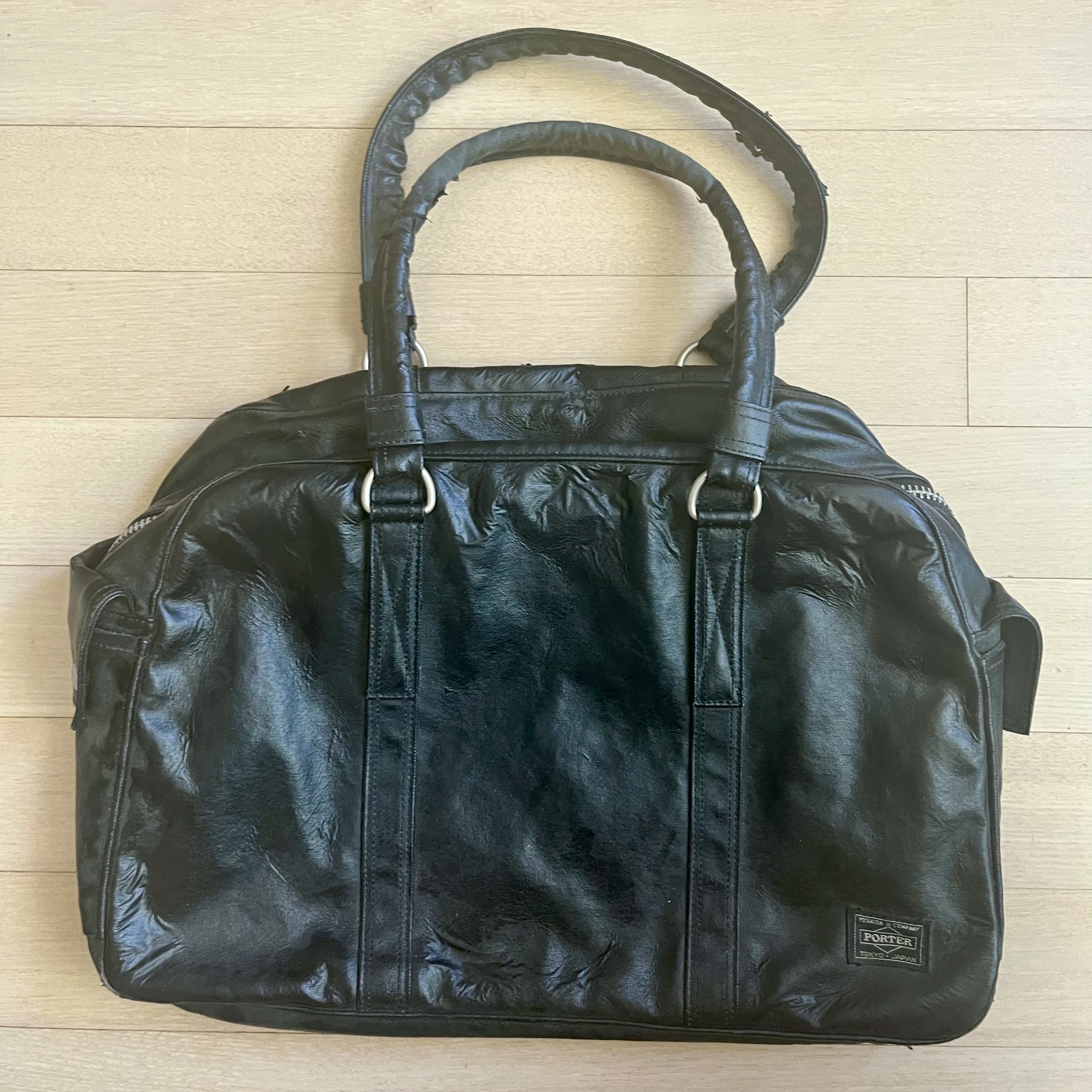 Porter Free Style Boston Bag Black 착용 스타일 - 1