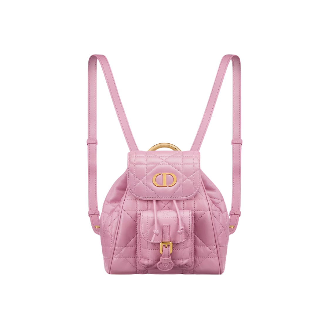 Dior Caro Small Backpack Macrocannage Calfskin Hydrangea Pink 상세 이미지 1