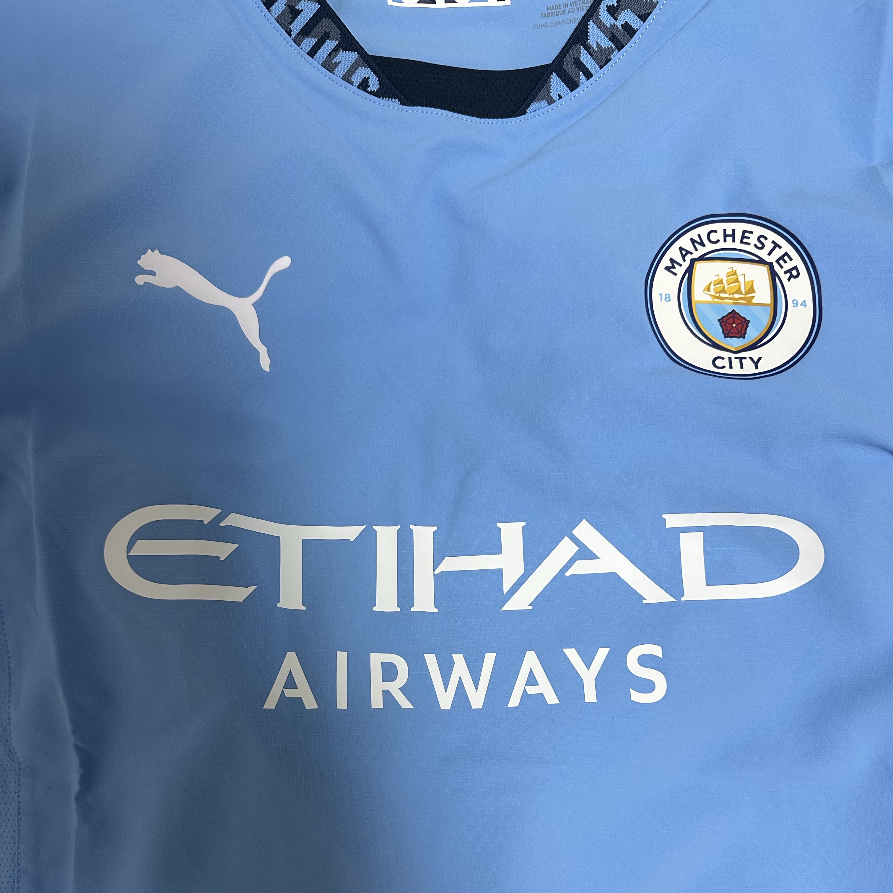 Puma Manchester City 2024/25 Home Authentic Jersey Team Light Blue (Non Marking Ver.) 착용 스타일