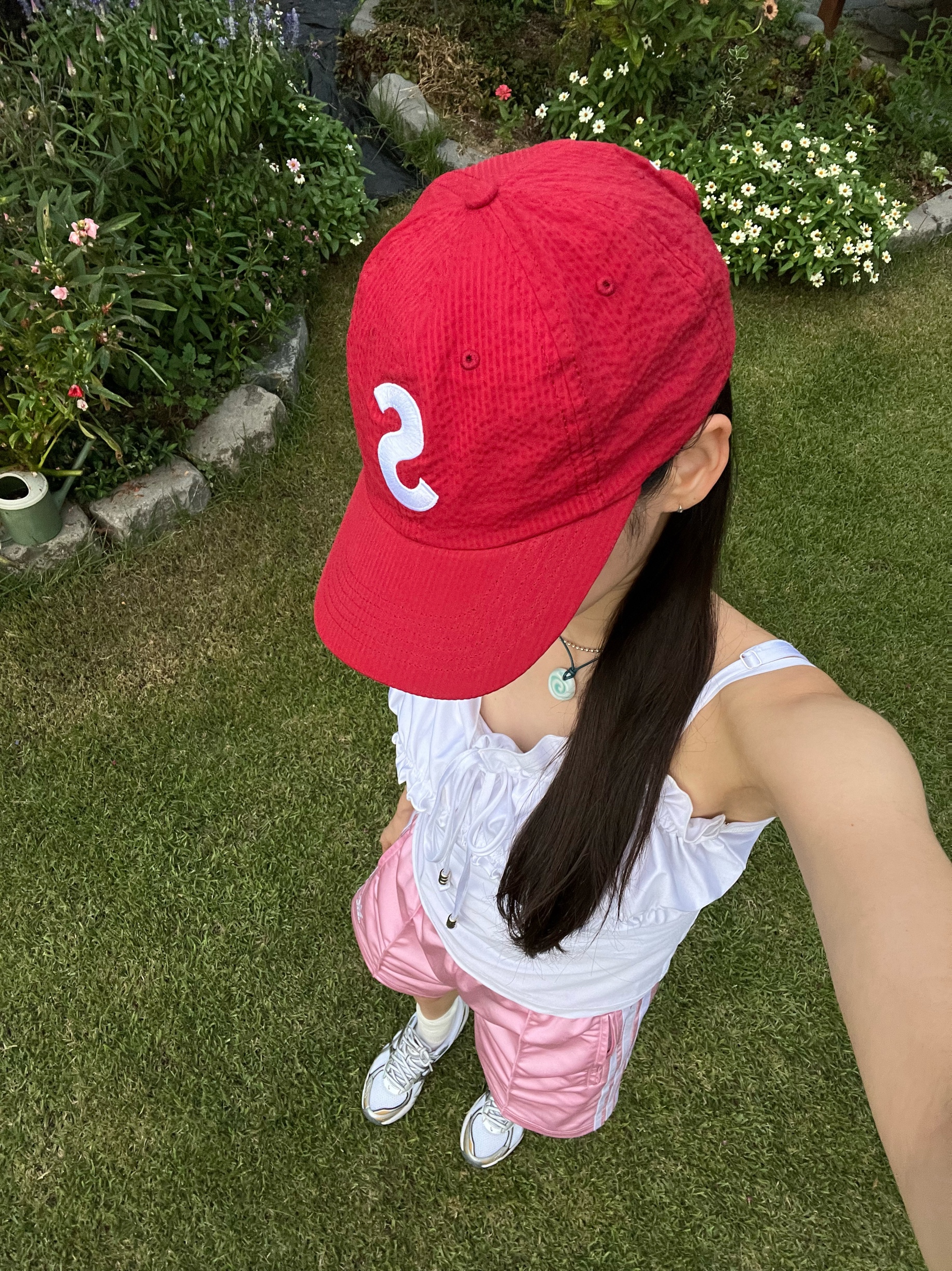 Supreme Seersucker S Logo 6-Panel Red - 24SS, (W) Adidas Firebird Shorts True Pink - KR Sizing 착용 스타일