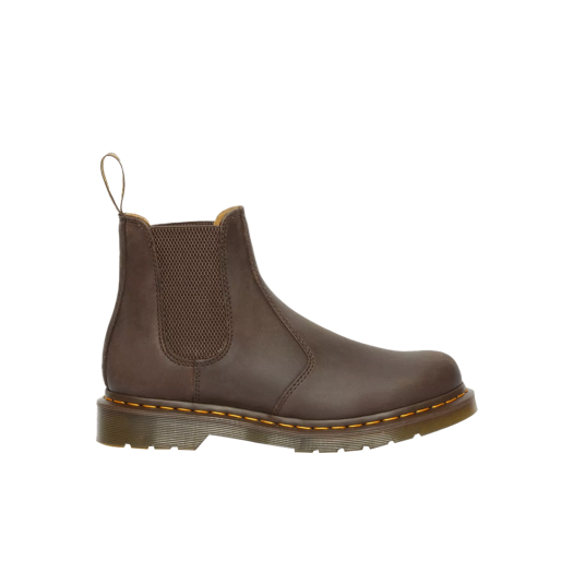 KM4DSOBDR14BR Dr. Martens 2976 YS Crazy Horse Leather Chelsea Boots Dark Brown