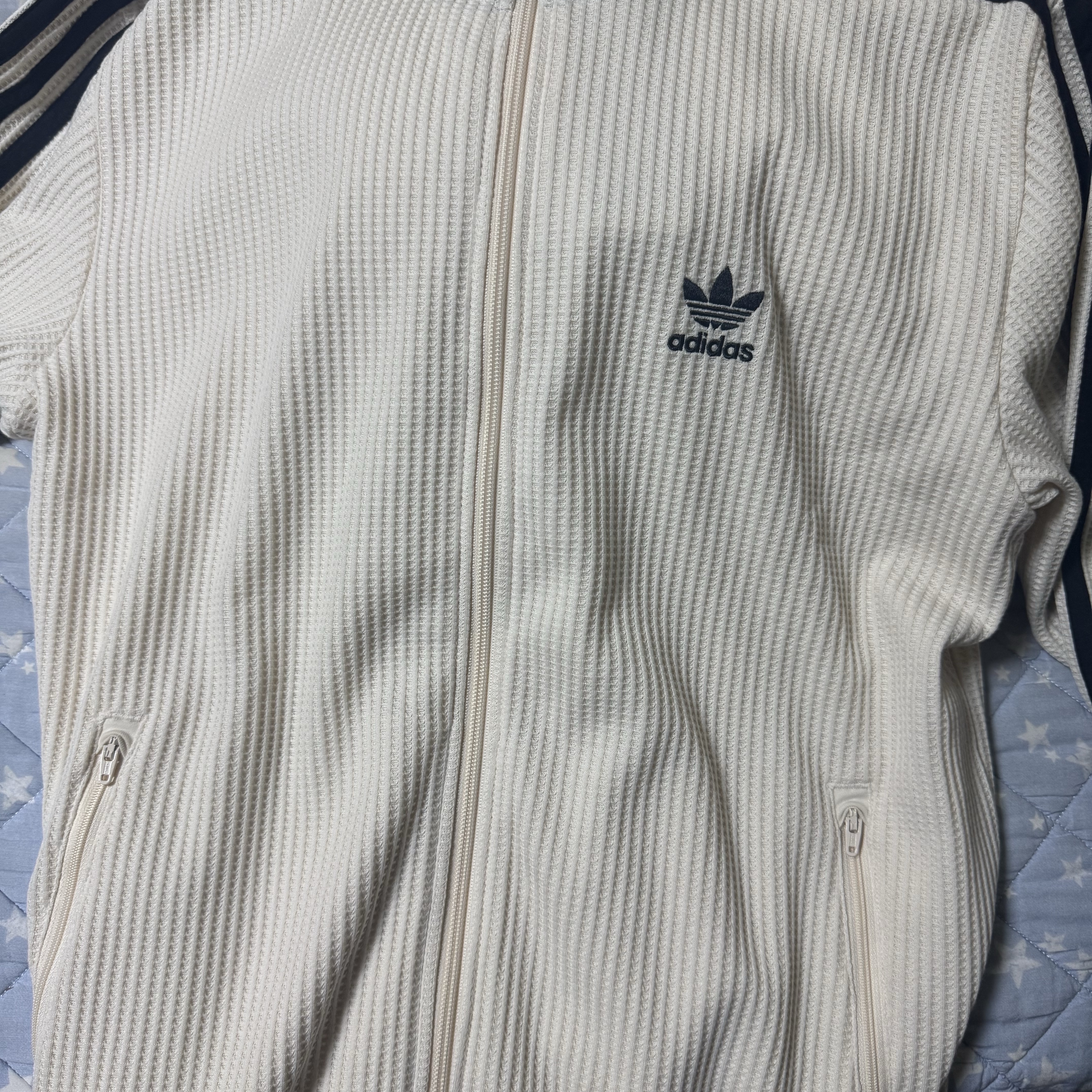 Adidas Waffle Beckenbauer Track Top Wonder White - KR Sizing 착용 스타일