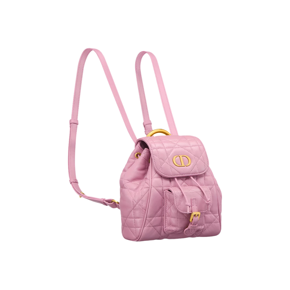 Dior Caro Small Backpack Macrocannage Calfskin Hydrangea Pink 상세 이미지 3