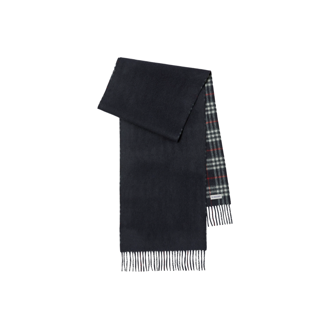 Burberry Reversible Check Cashmere Scarf Navy 상세 이미지 1