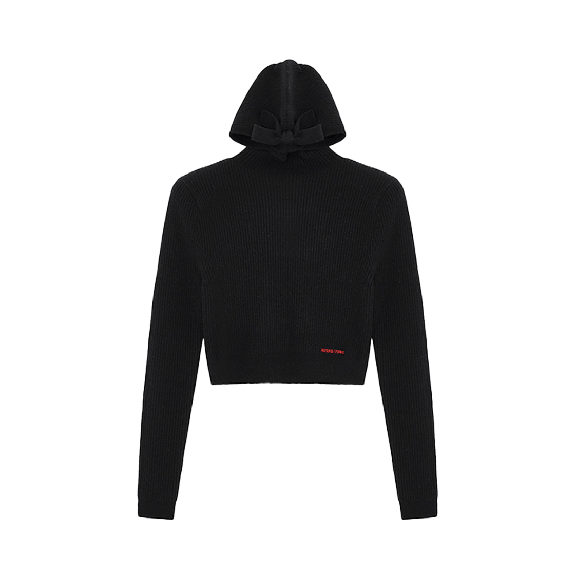 KW4DKNPSH07BK Shushu/Tong Women Hooded Knit Top Black - 24FW