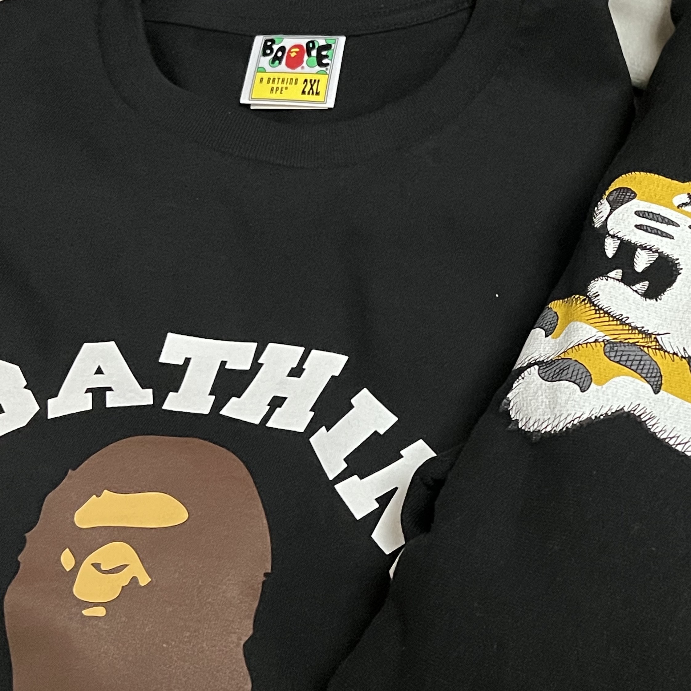 BAPE College T-Shirt Black 착용 스타일