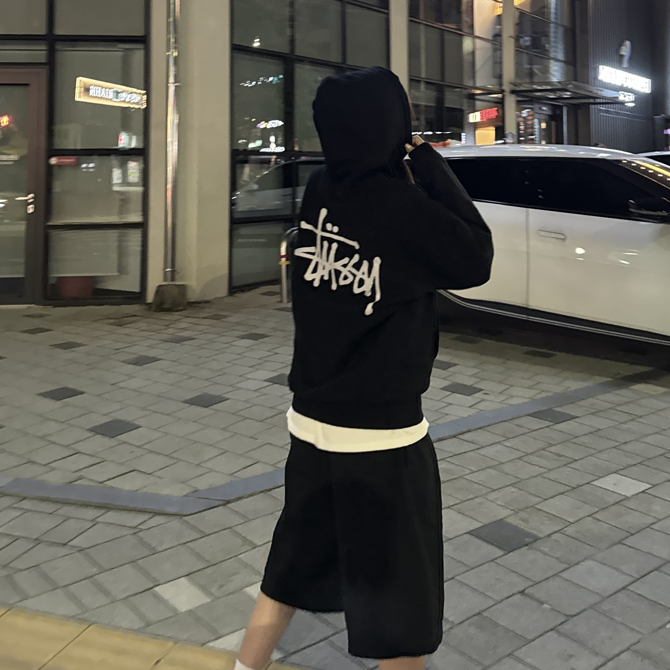 Stussy Basic Stussy Hoodie Black 착용 스타일