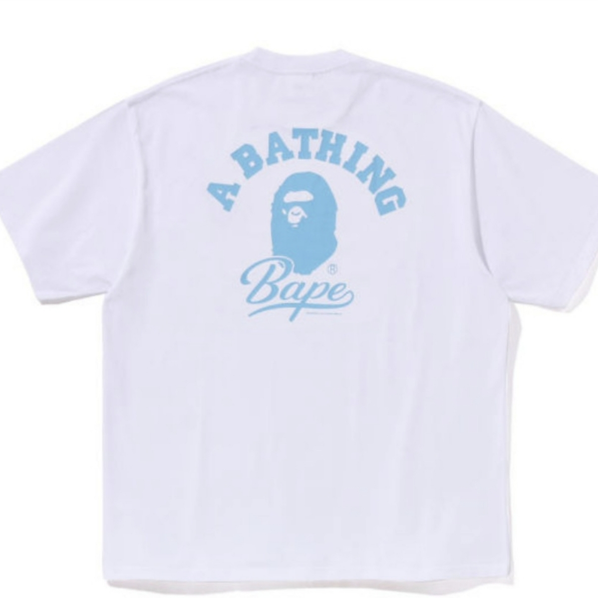 BAPE Cursive College Logo Relaxed Fit T-Shirt White 착용 스타일
