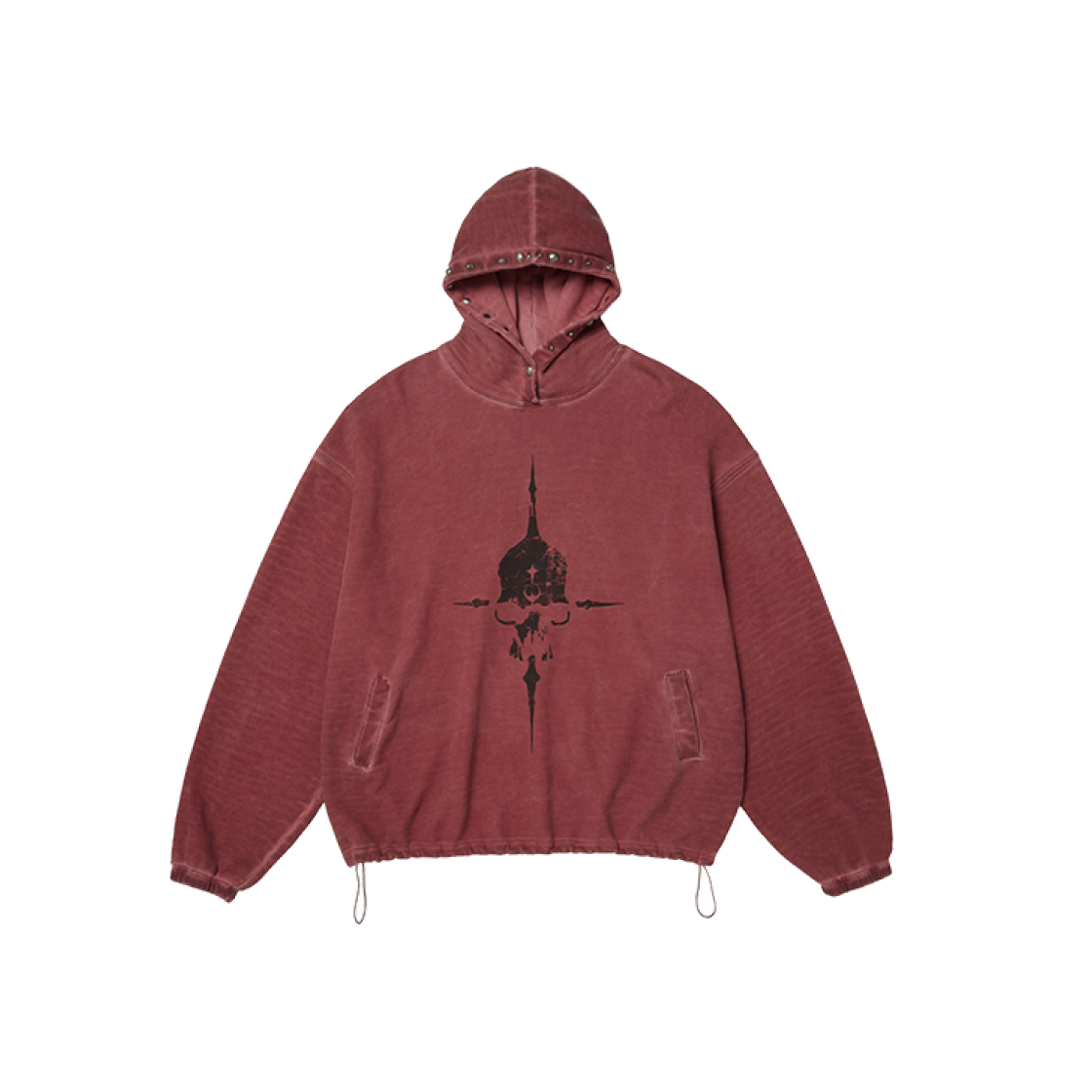 【THUG CLUB】Sasin Hooded Sleeve Thug Club Sasin Hooded Sleeve Metal Silver Cross Washed