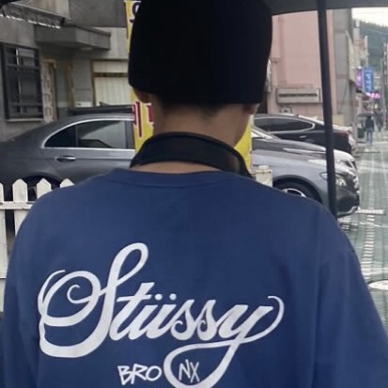 Stussy World Tour LS T-Shirt Midnight 착용 스타일