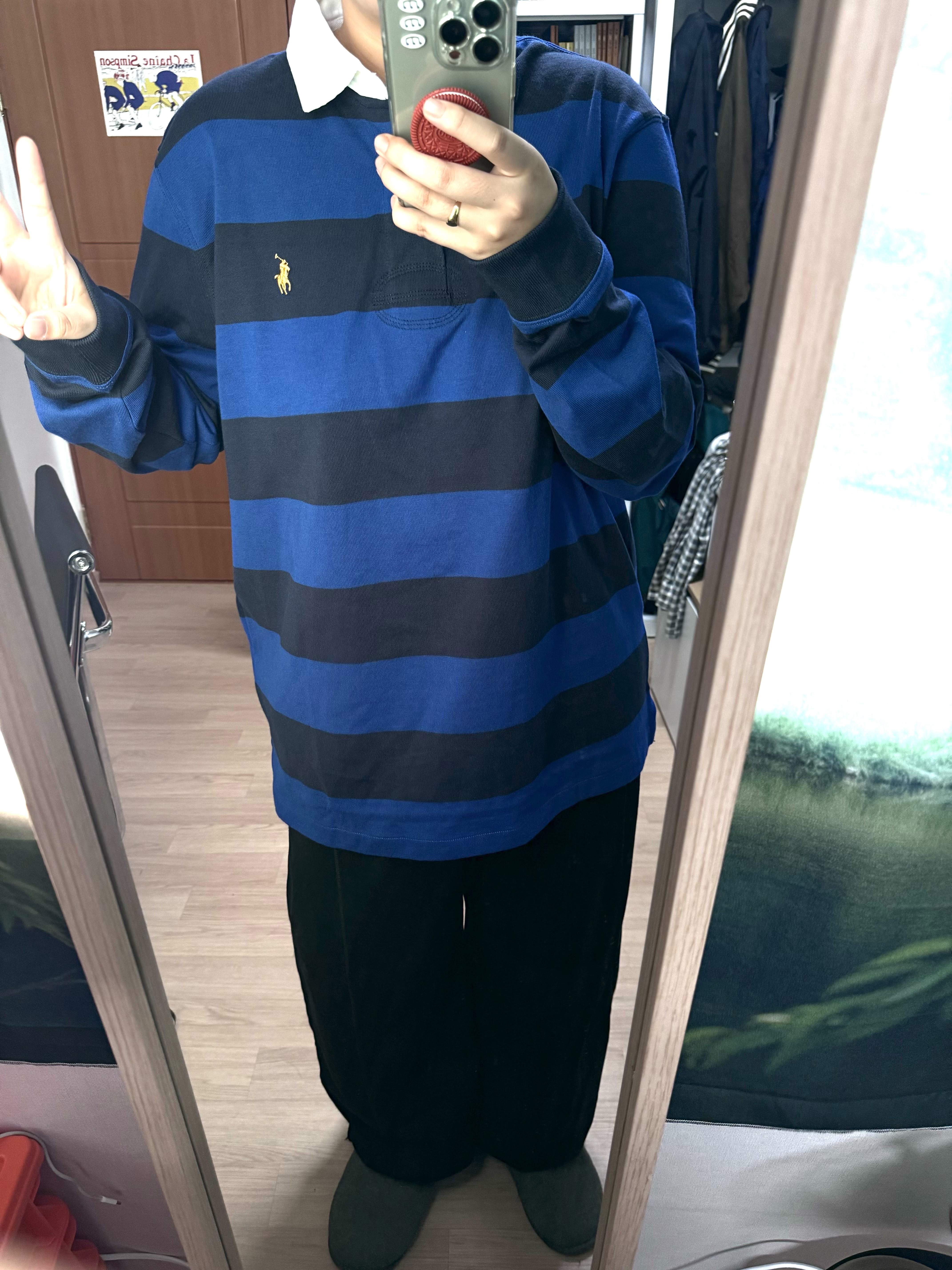 [30% 적립] Polo Ralph Lauren Iconic Rugby Shirt Artic Yellow - 24FW 착용 스타일 - 1