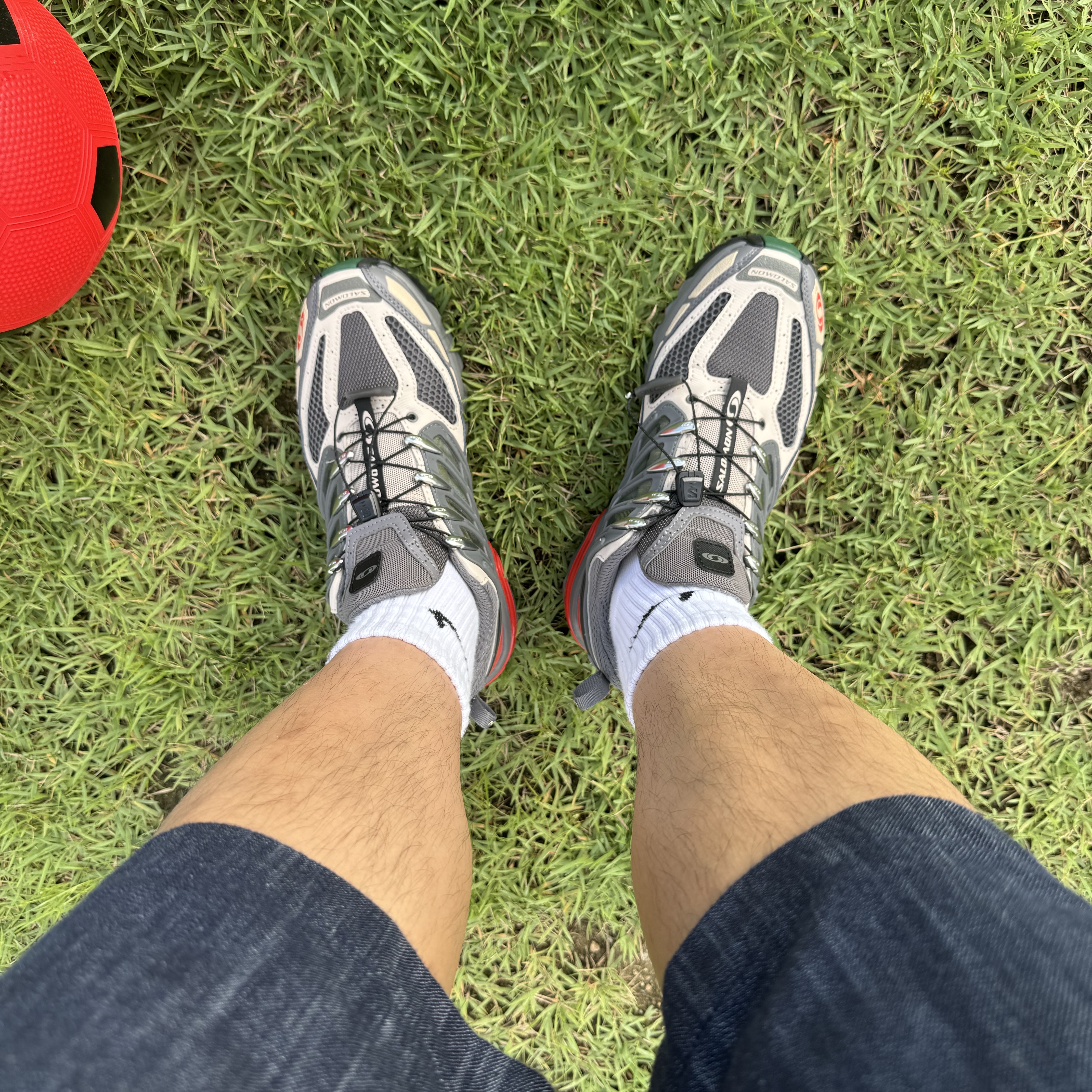 Salomon ACS Pro Pewter Cement 착용 스타일 - 1
