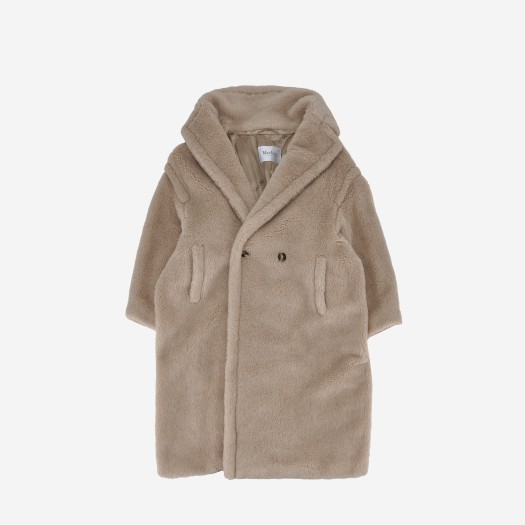 (W) Max Mara Tedgirl Teddy Bear Icon Coat Sand