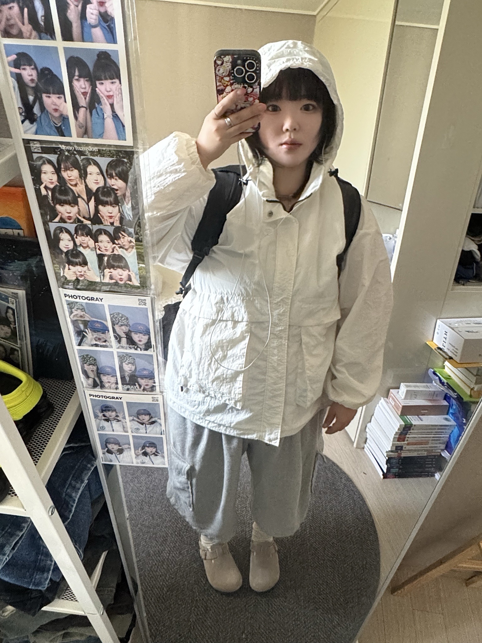 Birkenstock Boston Soft Footbed Taupe - Regular 착용 스타일 - 1