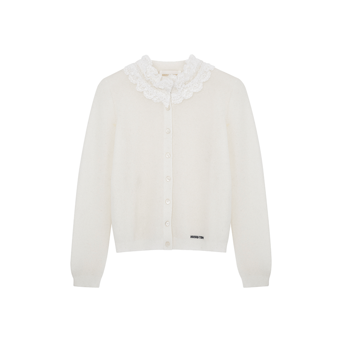 KW4DKNCSH03WT Shushu/Tong Women Collar Embellished Cardigan White - 24FW