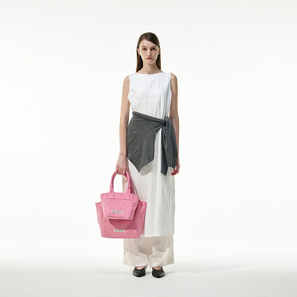 델 코퍼 쇼퍼 스웨이드 미니 핑크(Der koffer Shopper Suede Mini Pink) - 2
