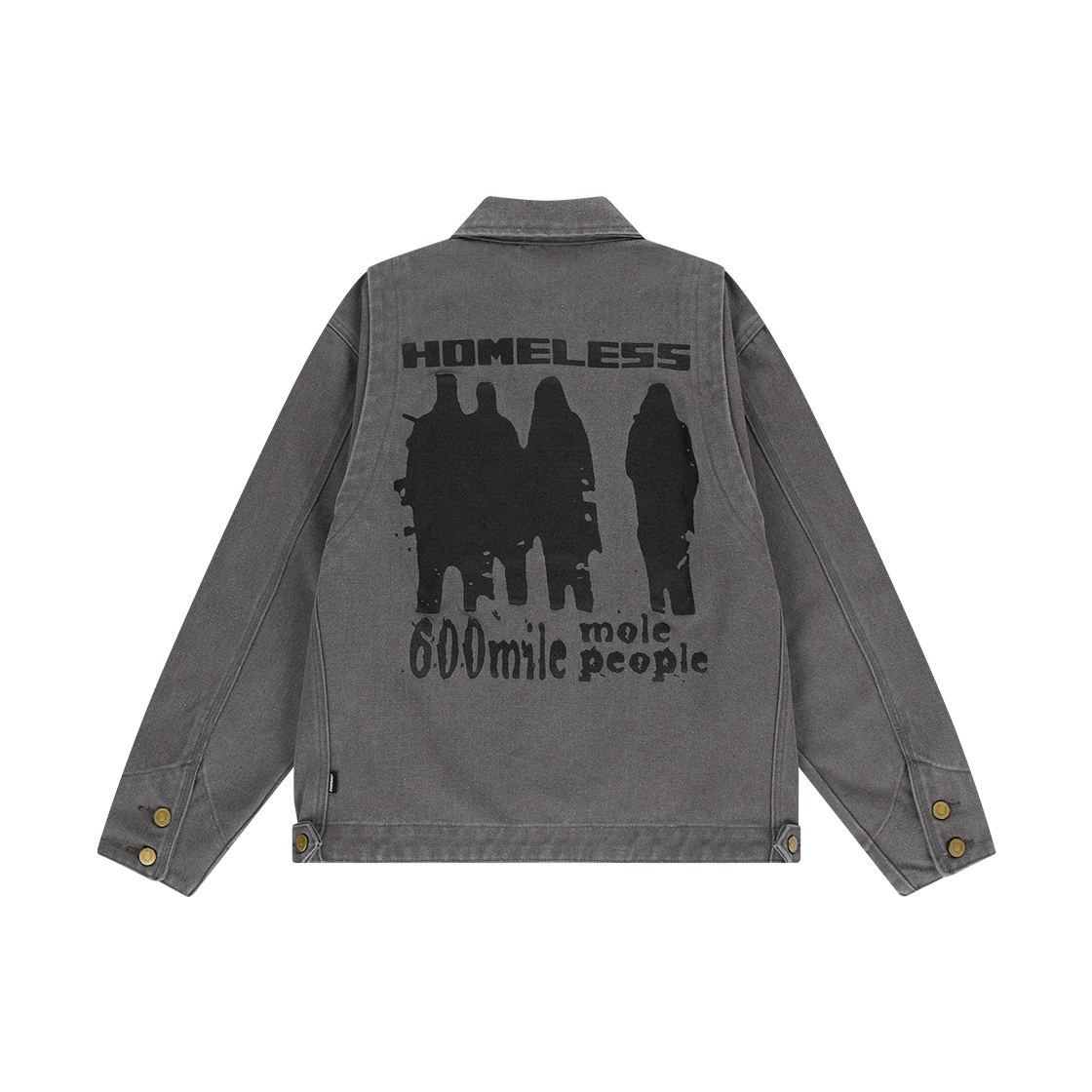 도미넌트 홈리스 워싱 워크 자켓 퍼플 그레이