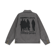 Dominant H.L Washing Work Jacket Puple Grey