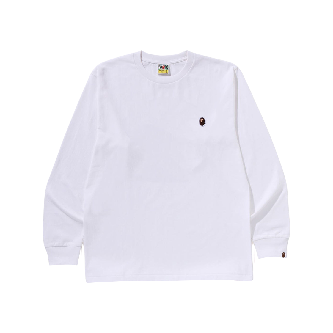 BAPE One Point L/S T-Shirt White 상세 이미지 1