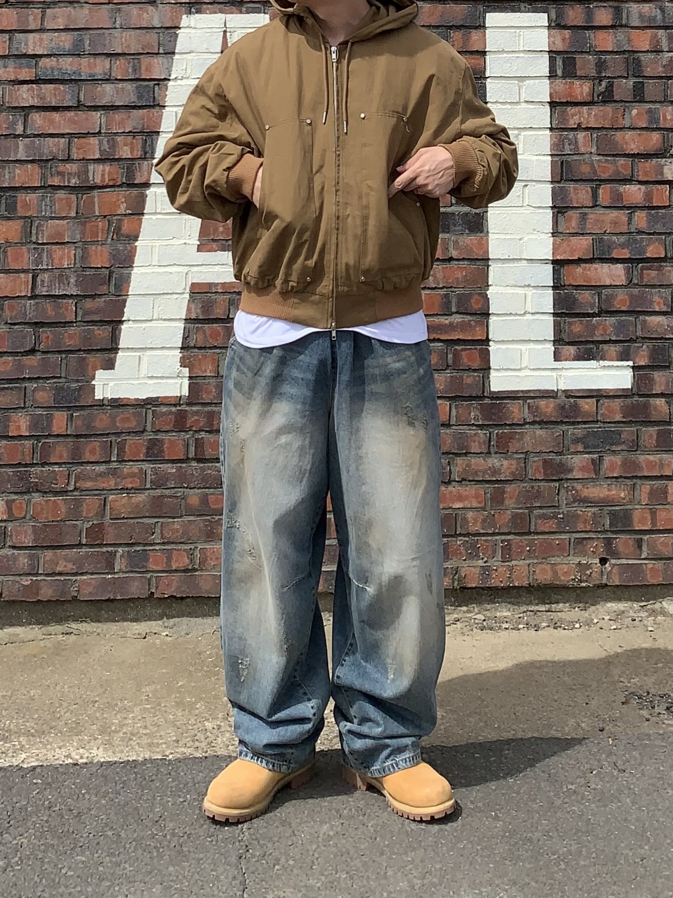 Timberland Premium 6 inch Waterproof Boot Wheat Nubuck - Wide 착용 스타일 - 1