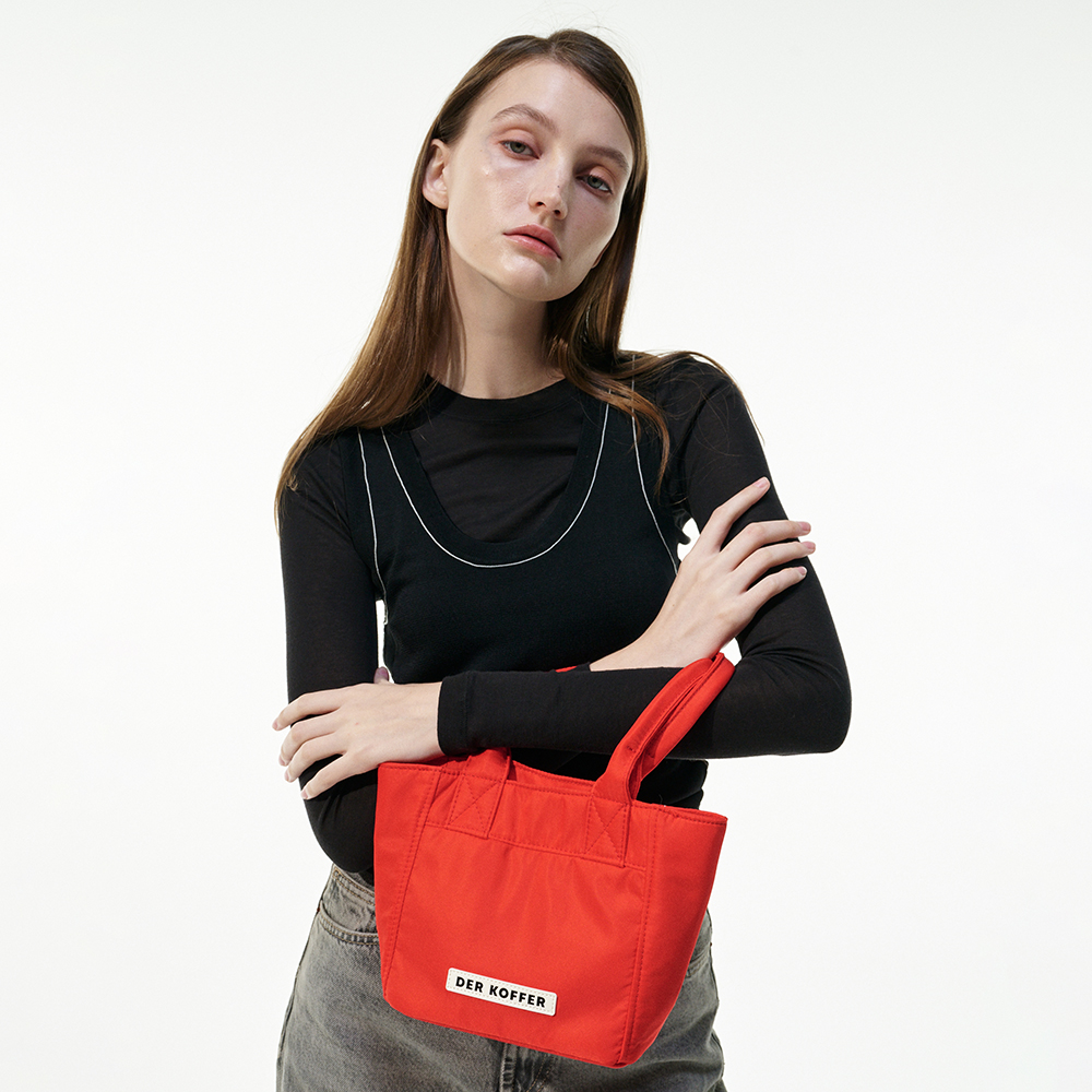 델 코퍼 쇼퍼 나일론 미니 레드(Der koffer Shopper Nylon Mini Red) - 3