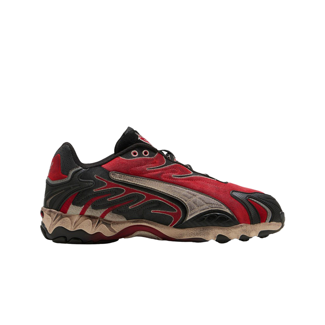 푸마 x 에이셉 라키 인헤일 디스트레스드 푸마 블랙 팝 레드(Puma x A$AP Rocky Inhale Distressed Puma Black Pop Red)