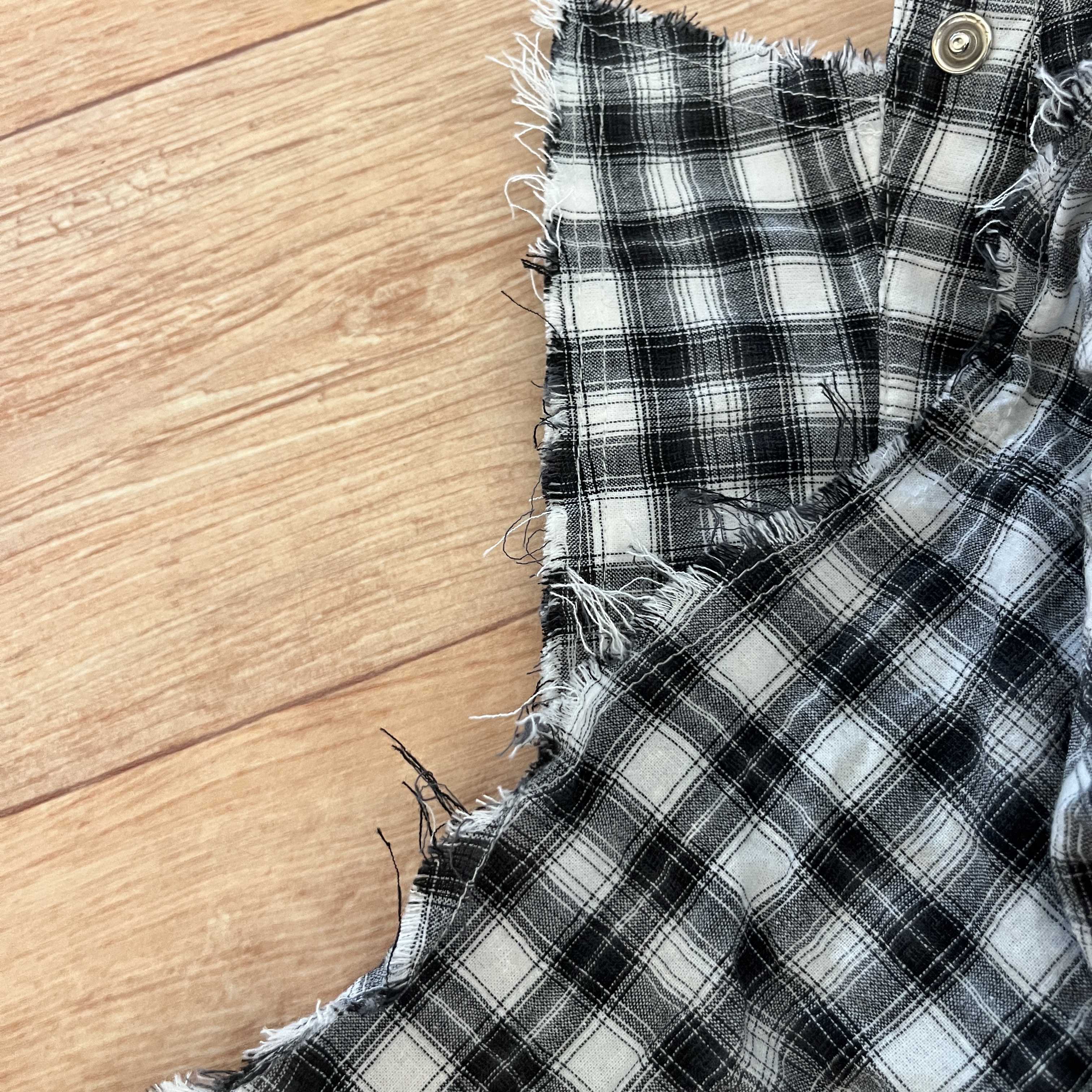 Thevinylhouse Western Check Shirts Black 착용 스타일 - 1