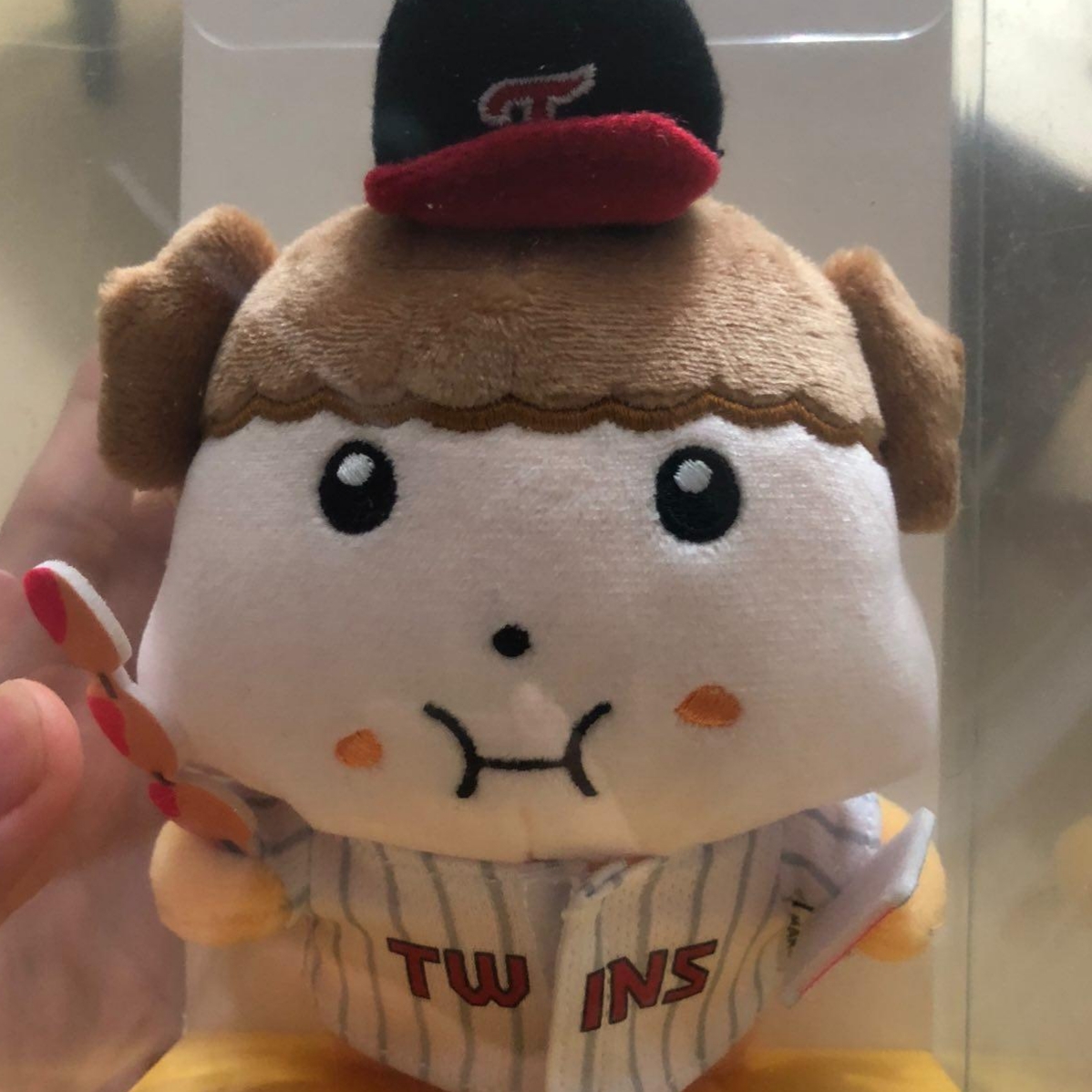 [즉시배송] LG TWINS x Maru is a Puppy Plush Keyring (Foodie Maru) 착용 스타일