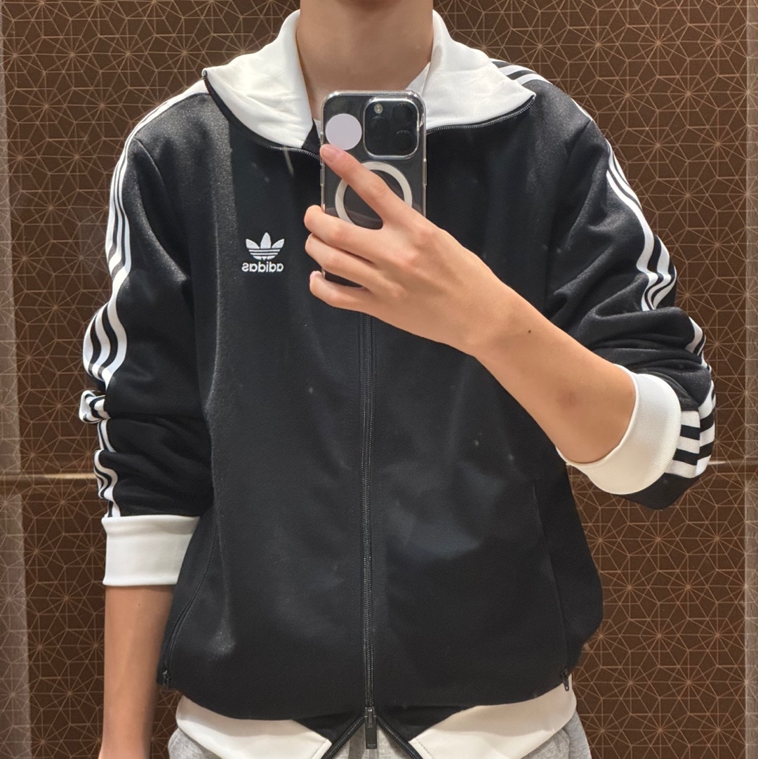 Adidas Adicolor Classics Beckenbauer Track Jacket Black - KR Sizing 착용 스타일 - 1