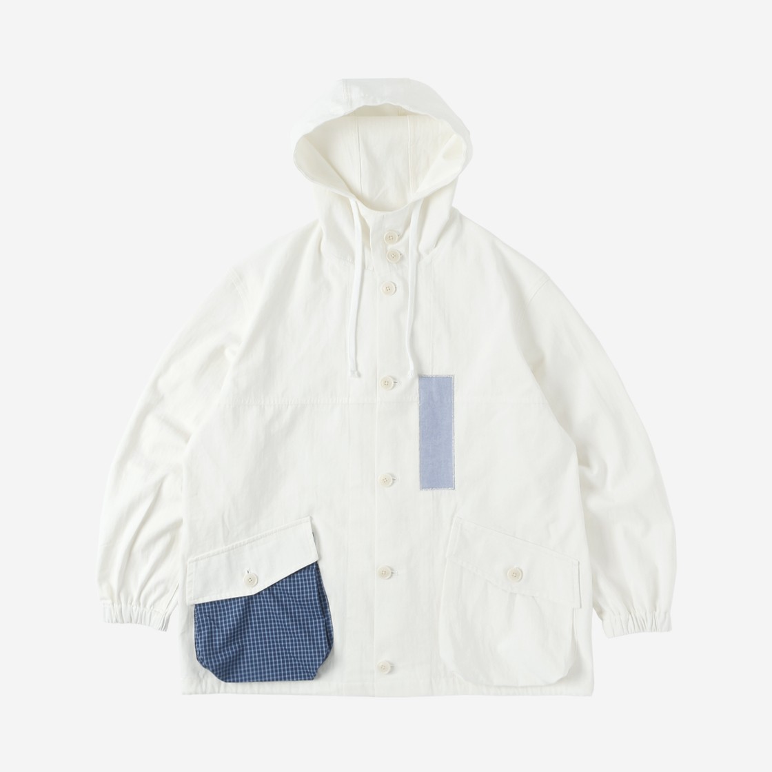 [예약 배송] Sunnect Patchwork Hoodie Parka Natural 상세 이미지 1