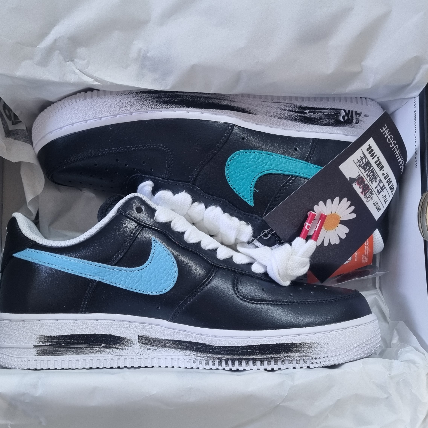 Nike x Peaceminusone Air Force 1 Low Para-Noise 3.0 Black and Multicolor 착용 스타일 - 3