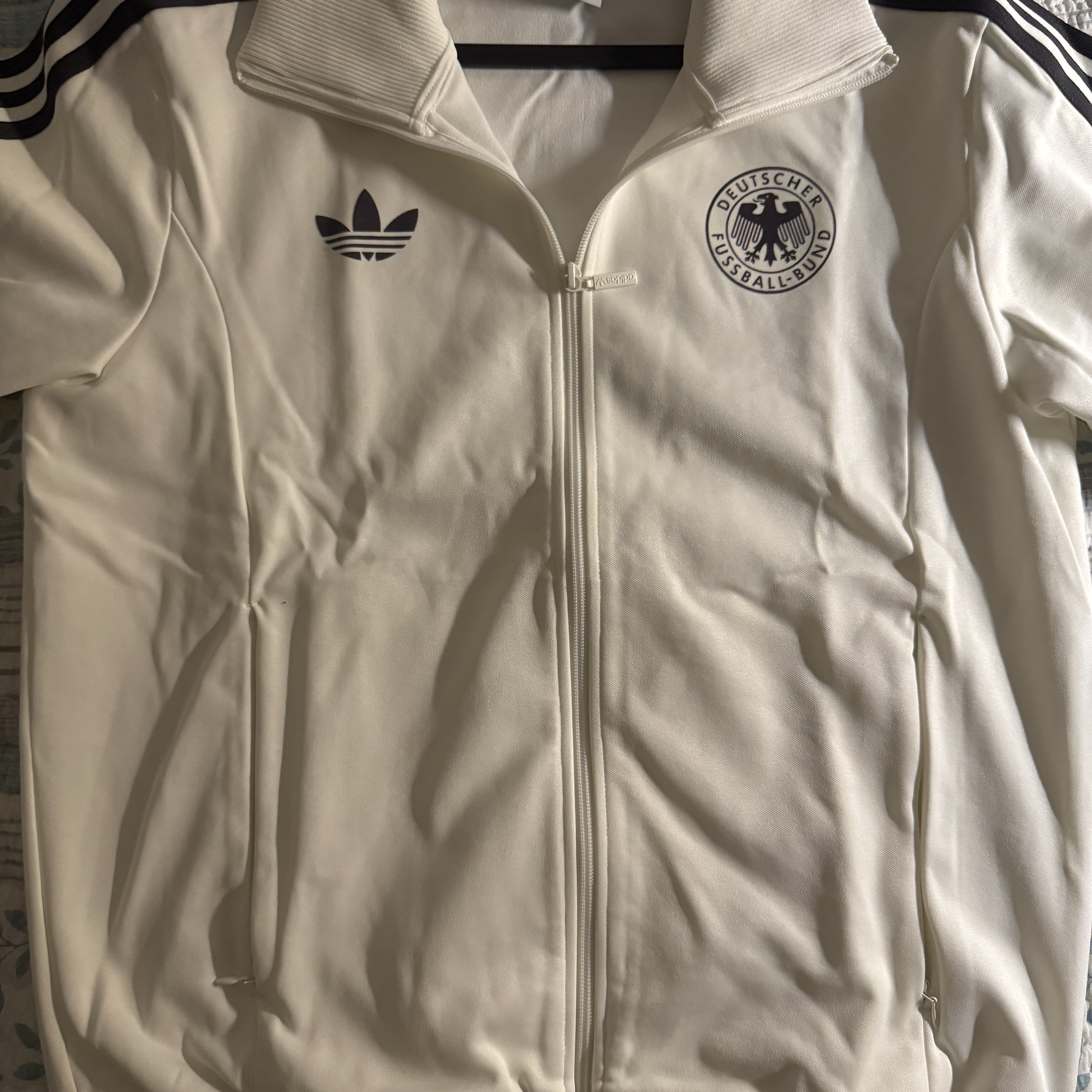 Adidas German Beckenbauer Track Top Off White - KR Sizing 착용 스타일 - 1