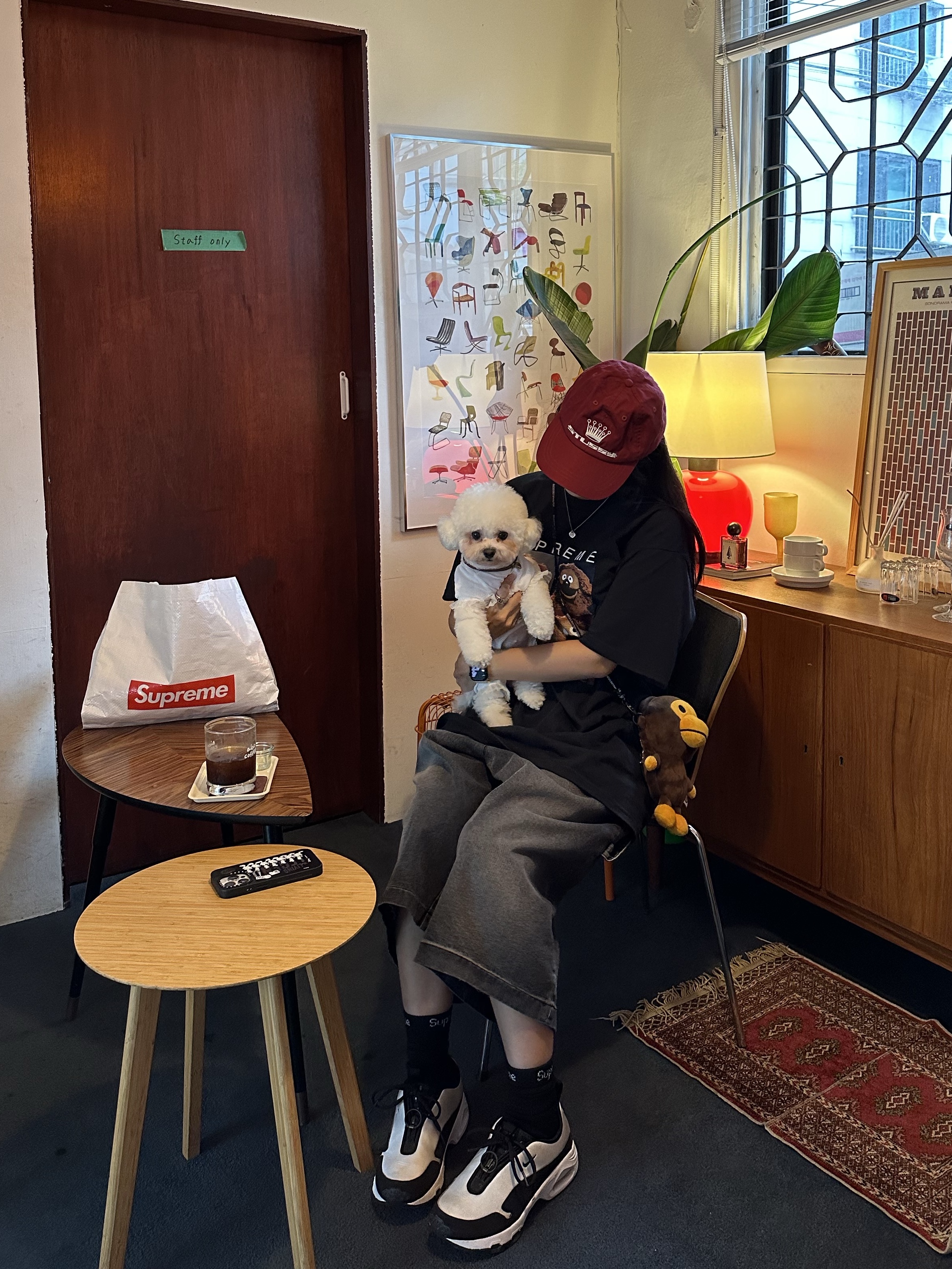 Supreme Rowlf T-Shirt Black - 24SS, Nike x Comme des Garcons Homme Plus Air Max Sunder SP White Black 착용 스타일 - 5